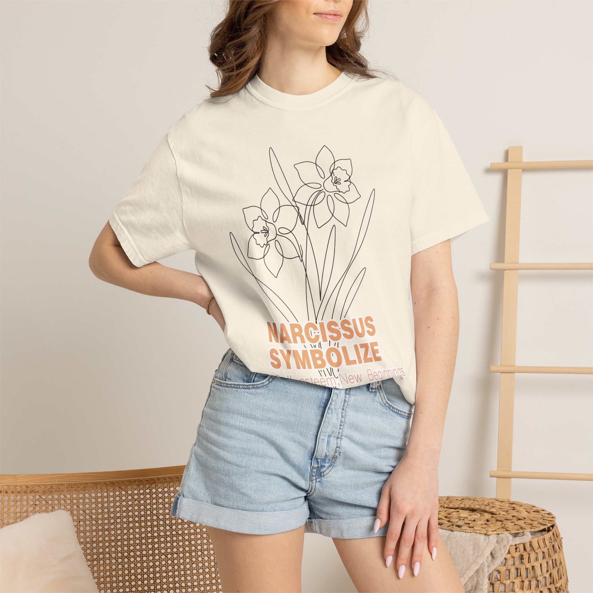 Narcissus Flower T-Shirt - Botanical Graphic Shirt for Flower Lovers