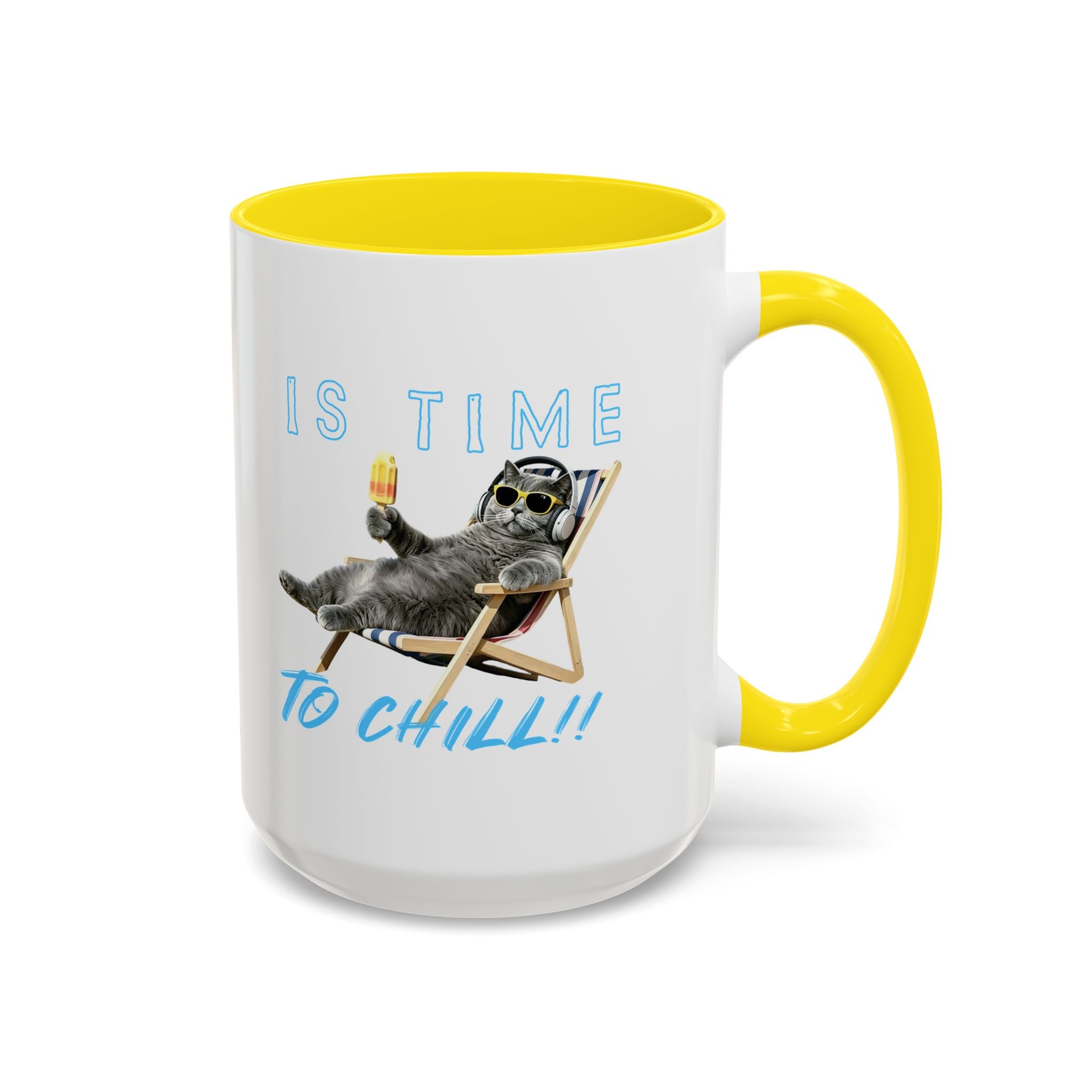 Chill Cat Sommerbecher | Personalisierte Katzenfoto-Kaffeetasse mit individuellem Text