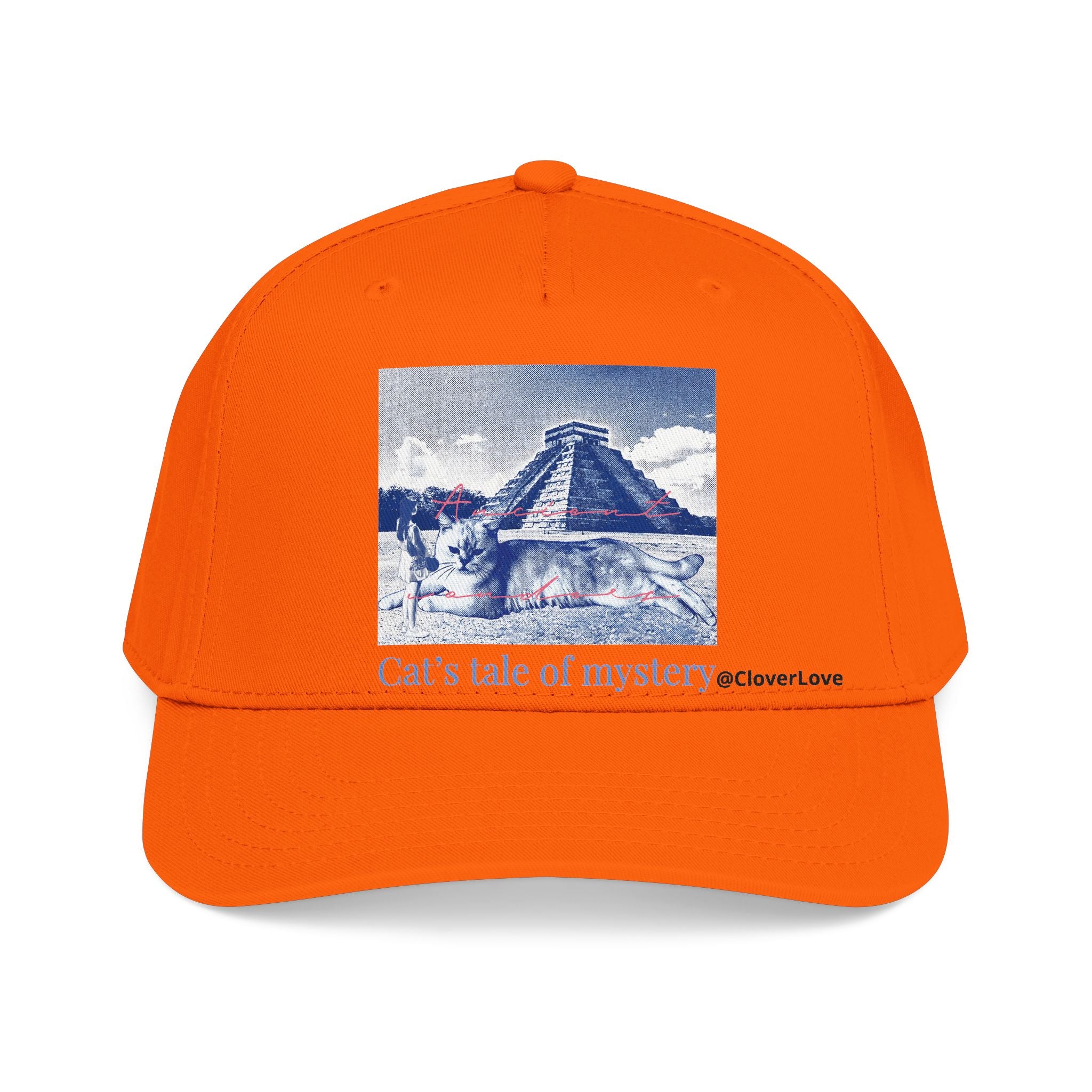 Mexico Travel Cat Hat - Chichen Itza Baseball Cap, Cat Lover Gift