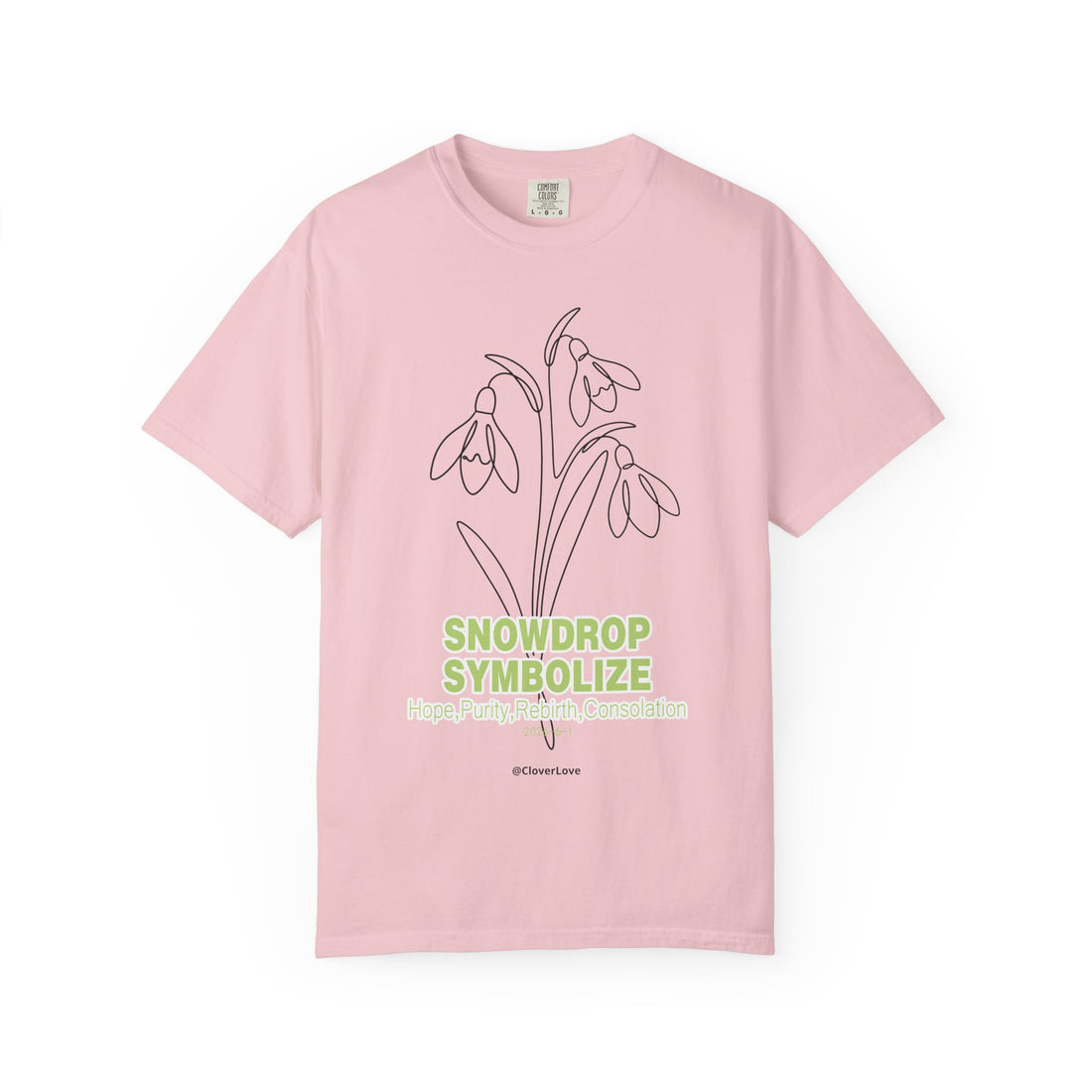 Snowdrop Flower T-Shirt - Botanical Shirt for Flower Lovers