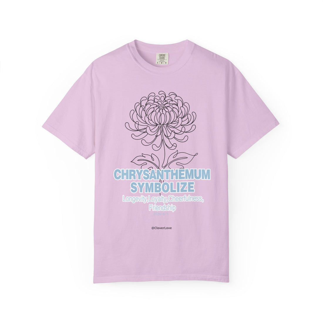 Chrysanthemum Flower T-Shirt - Botanical Graphic Shirt for Flower Lovers