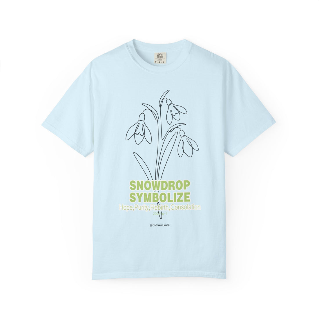 Snowdrop Flower T-Shirt - Botanical Shirt for Flower Lovers