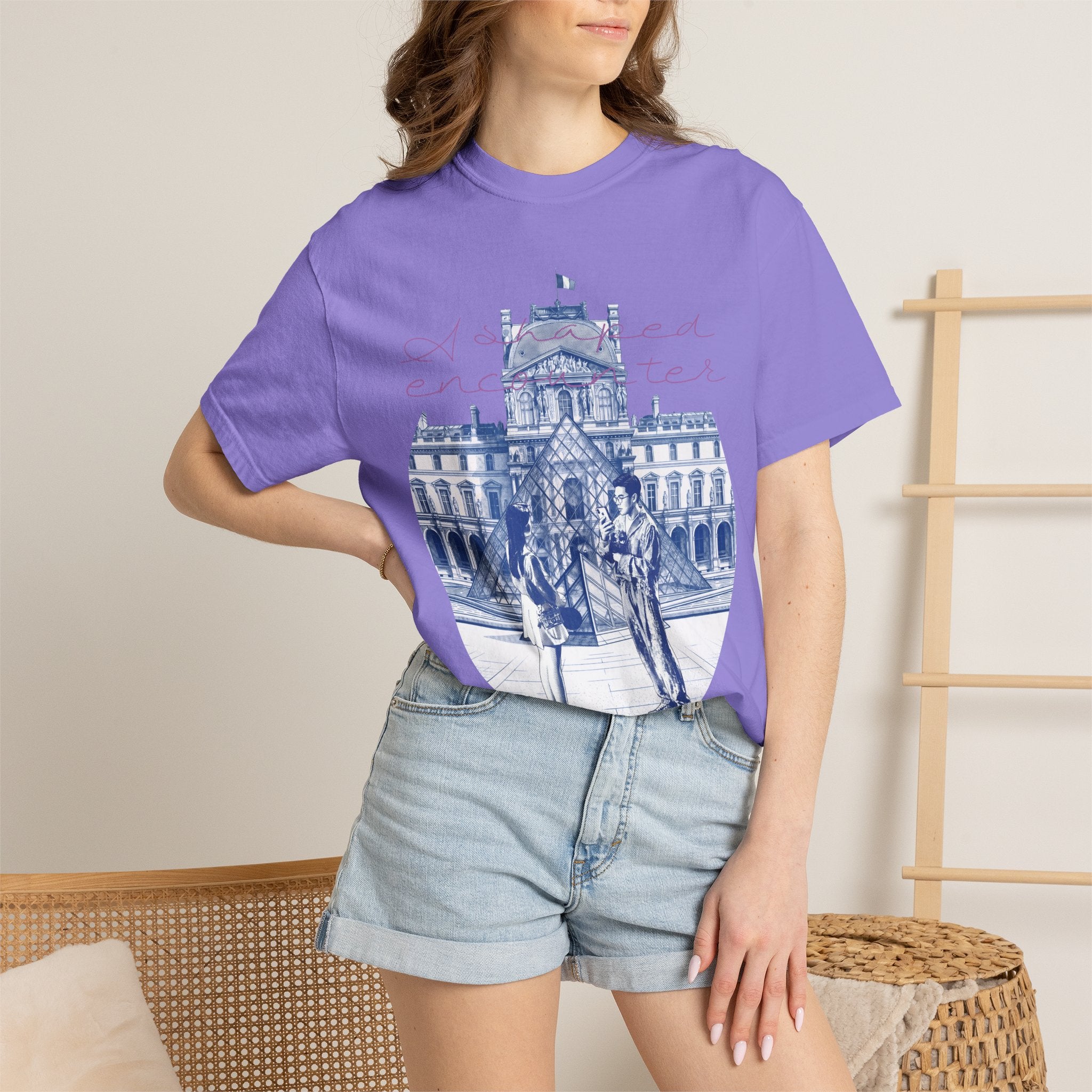 Custom Paris Louvre Travel T-Shirt - Vintage France Vacation Gift