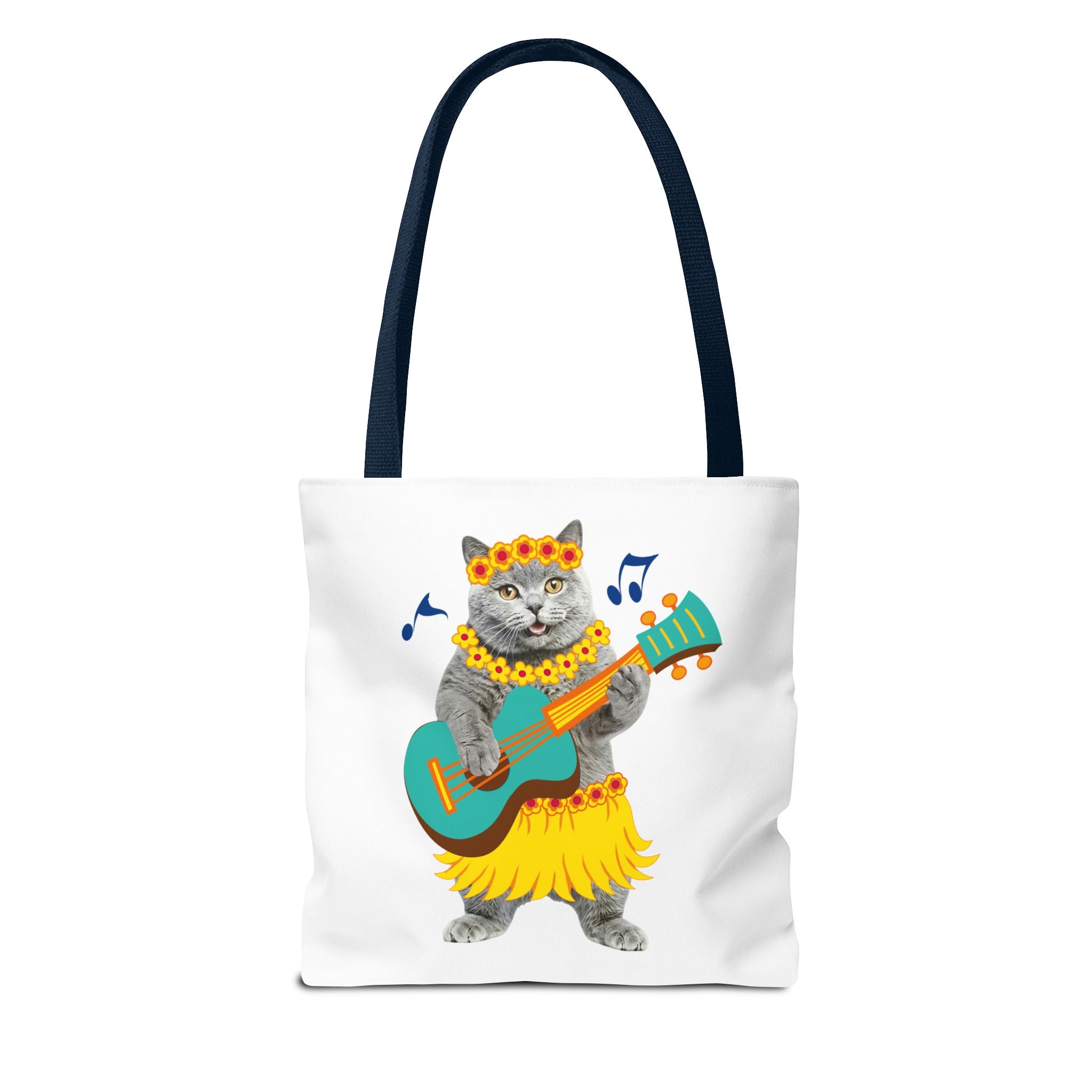 Tropical Cat Tote Bag | Personalized Pet Photo Canvas Bag