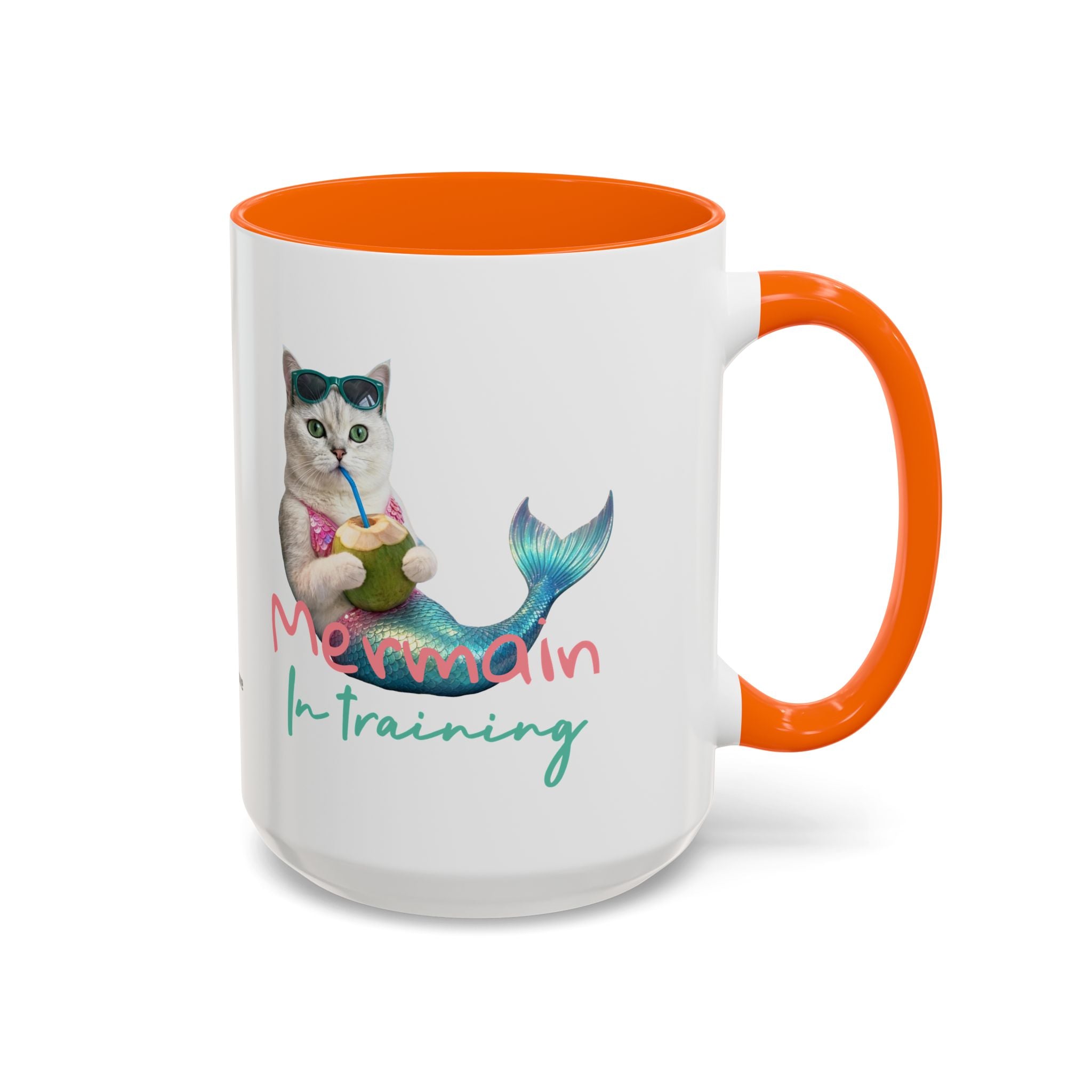 Mermaid Cat Summer Mug | Personalized Cat Coffee Cup With Custom Text