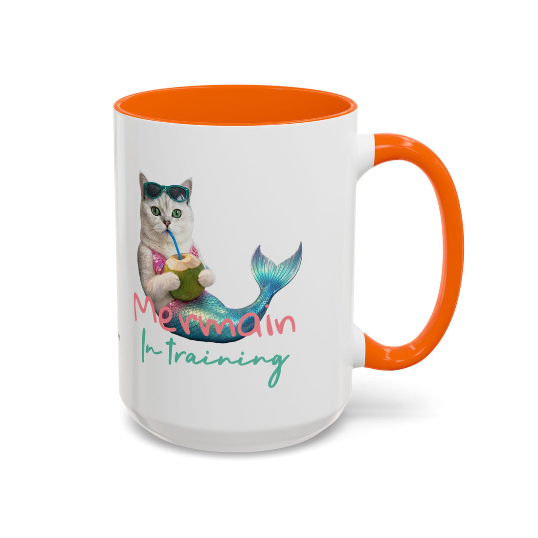 Mermaid Cat Summer Mug | Personalized Cat Coffee Cup With Custom Text