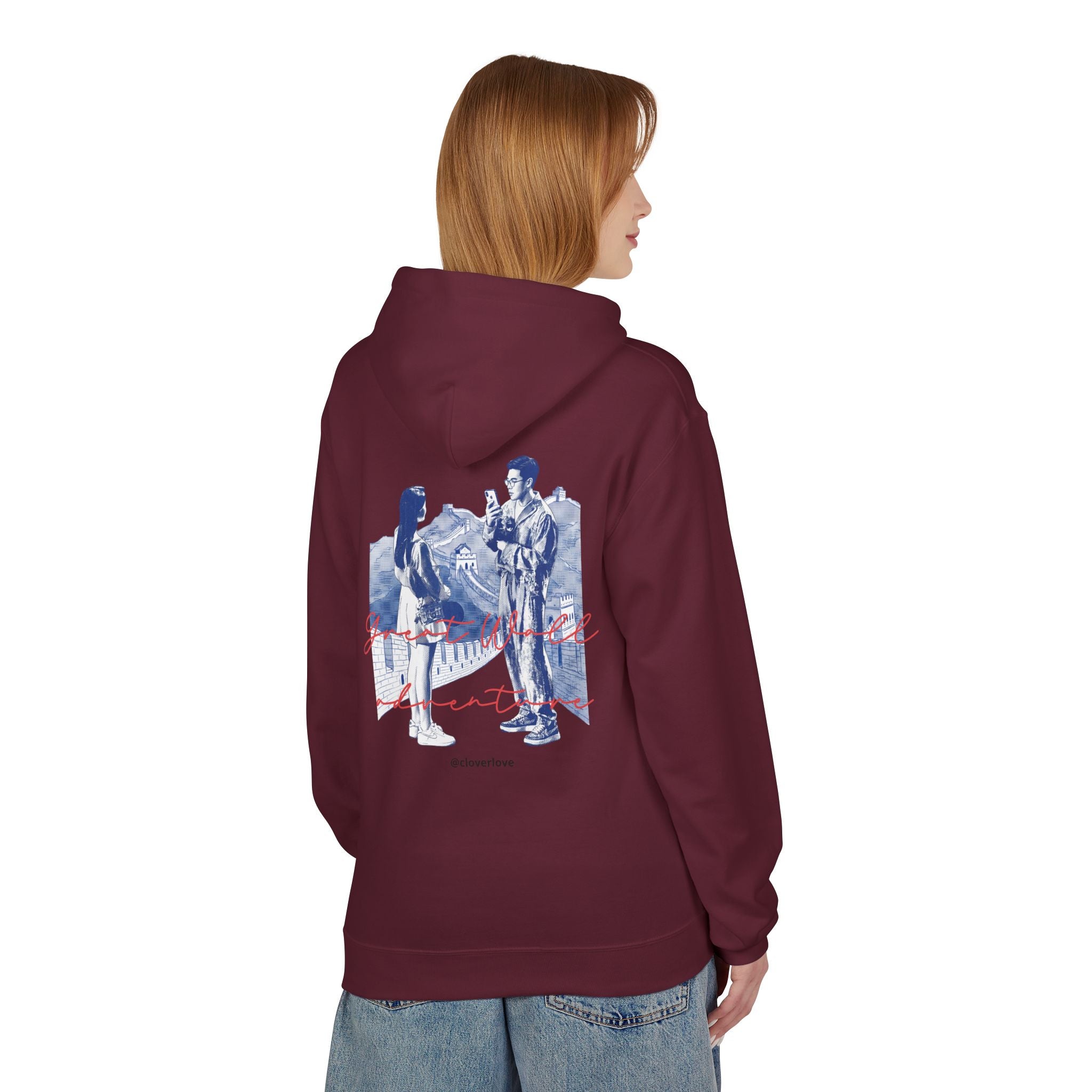 Abenteuer-Kapuzenpulli "Große Mauer" – Sommer-Fernweh-Sweatshirt