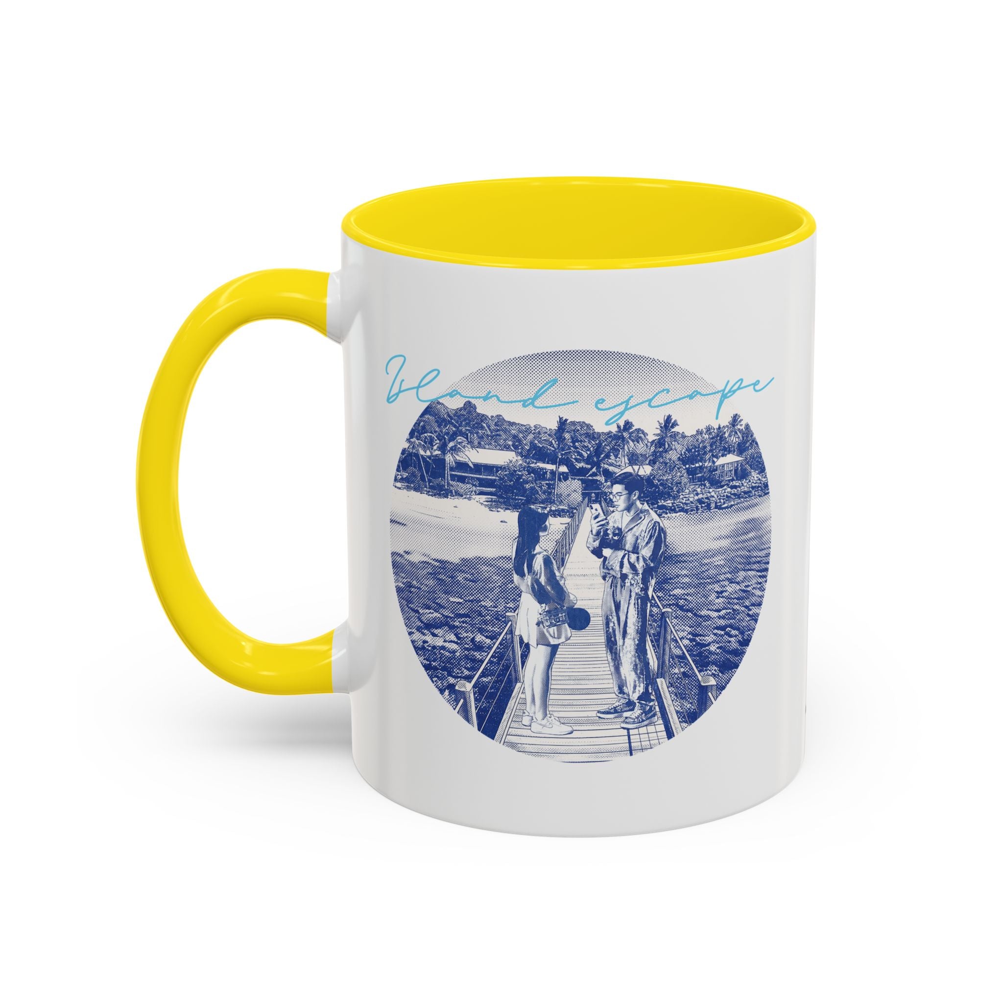 Island Escape Travel Mug - Tropical Beach Coffee Cup for Travelers