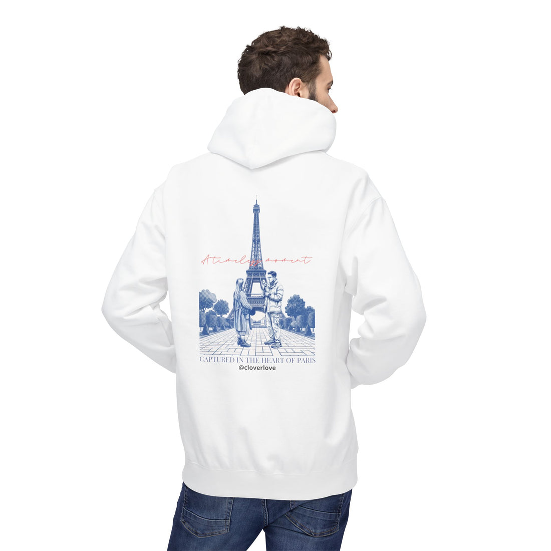 Paris Eiffelturm Hoodie | Romantisches Reise-Grafik-Sweatshirt