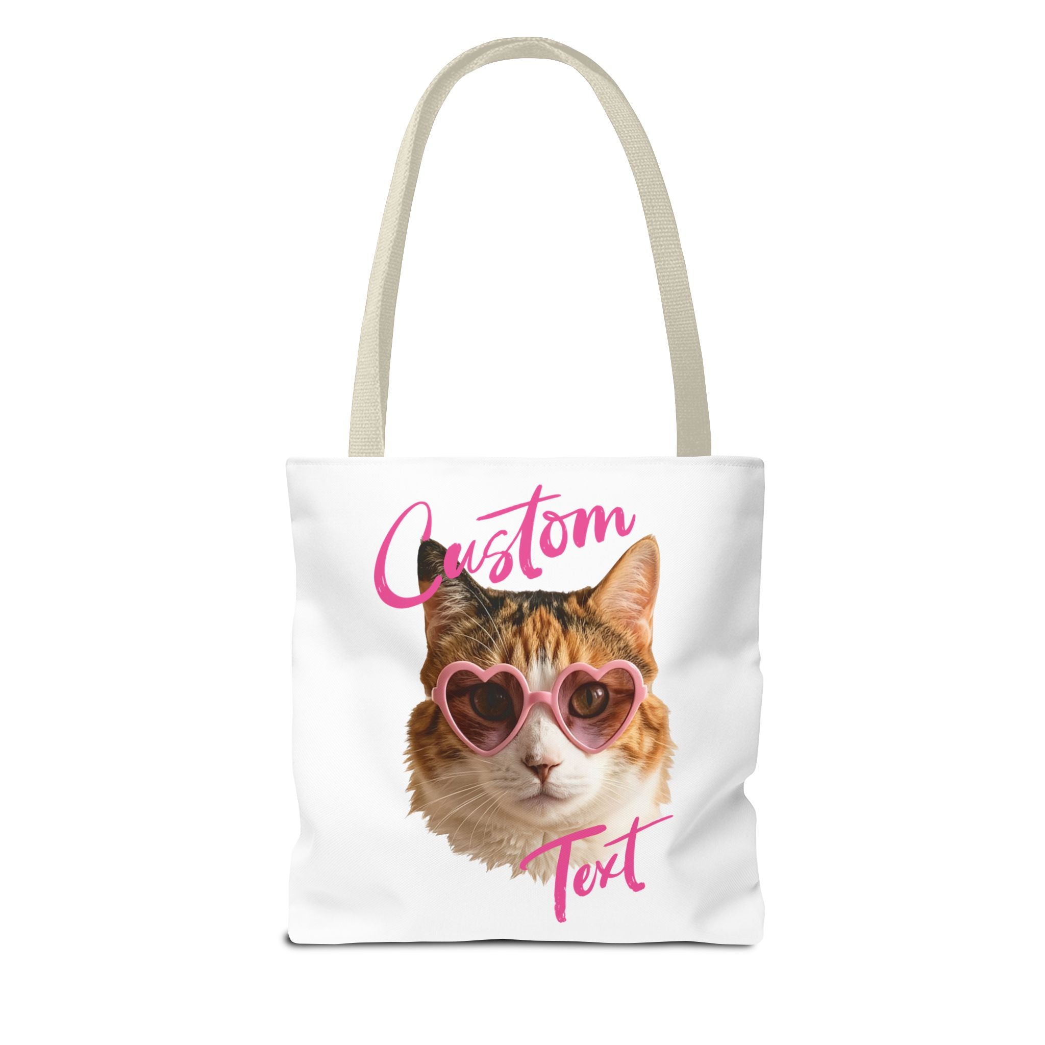 Cute Cat Tote Bag | Custom Cat Photo Personalized Canvas Bag