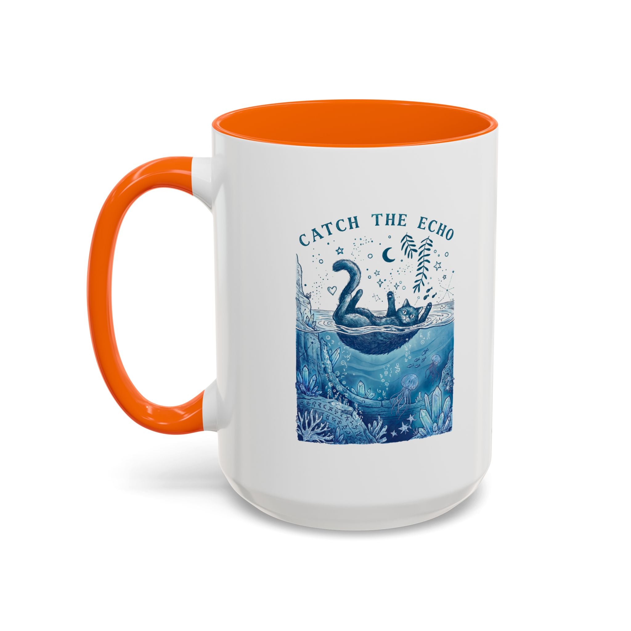 Cat's Ocean Echo Mug - Cute Underwater Cat Lover Coffee Cup