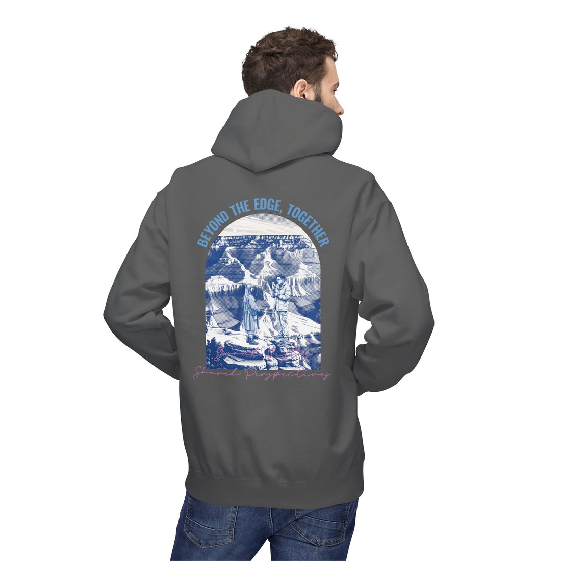 Beyond The Horizon Custom Travel Hoodie, Scenic Landmark Couple Gift