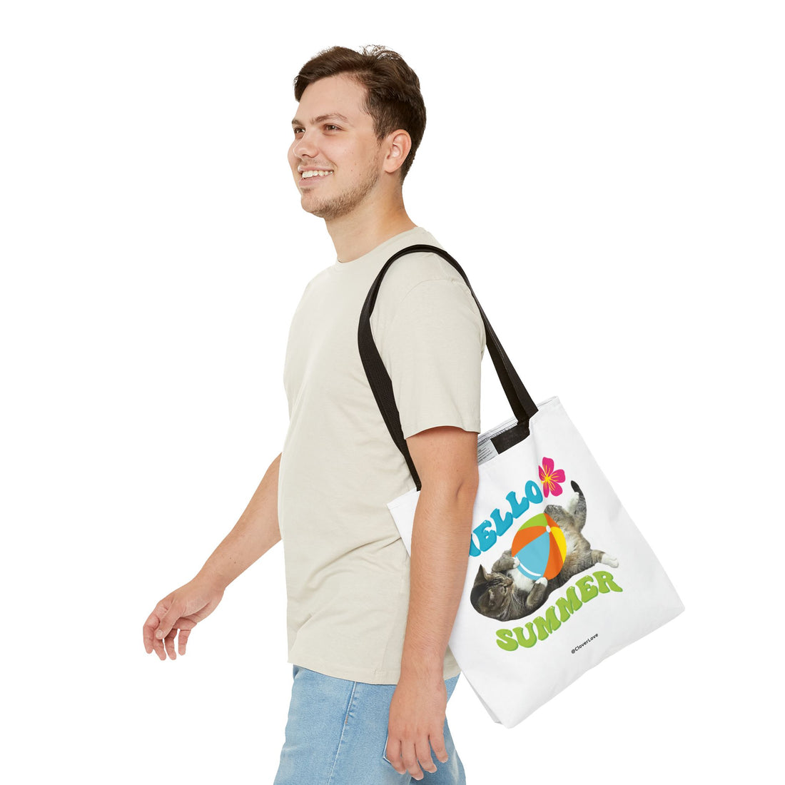 Custom Cat Tote Bag | Personalized Pet Photo Canvas Bag
