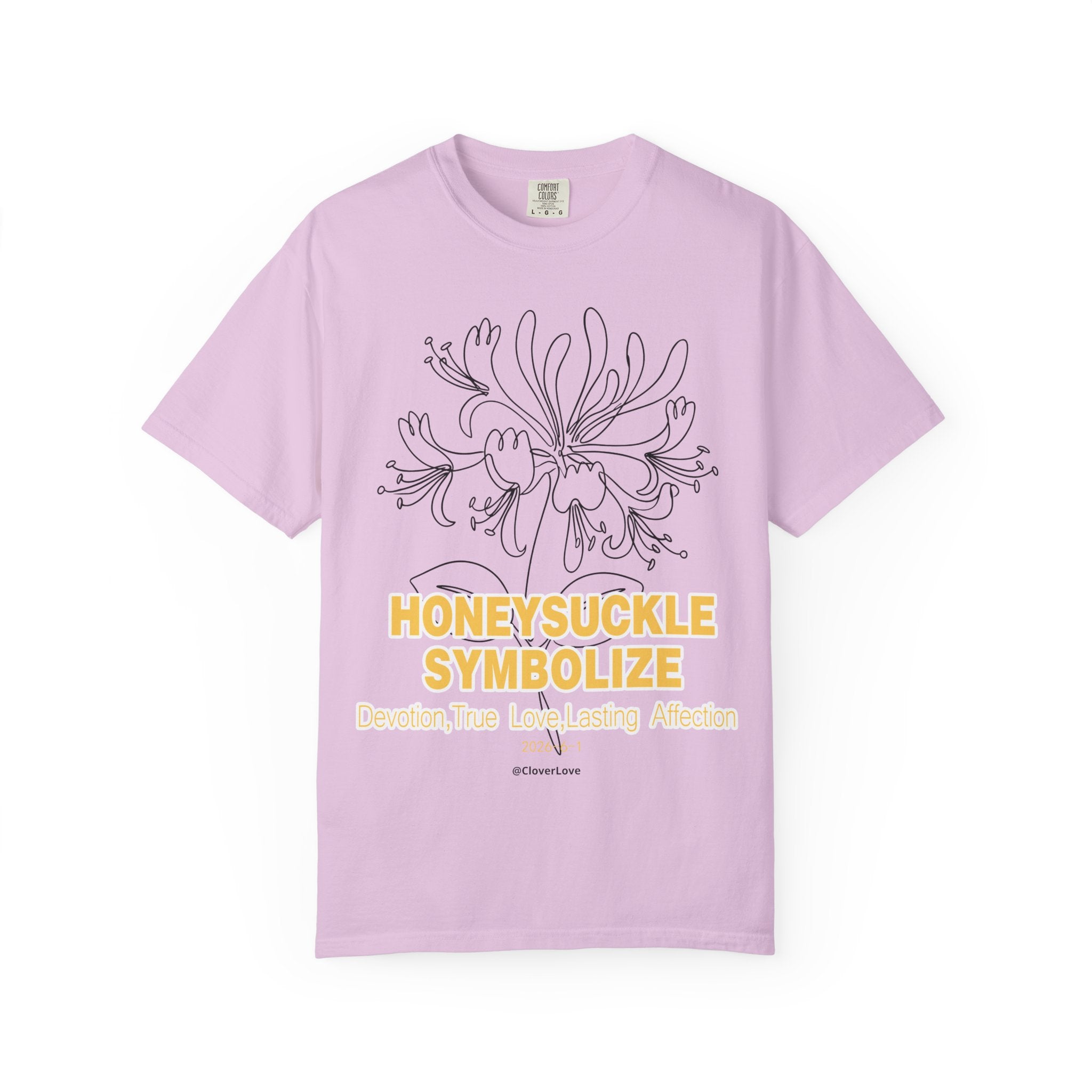 Honeysuckle Flower T-Shirt - Botanical Graphic Shirt for Flower Lovers