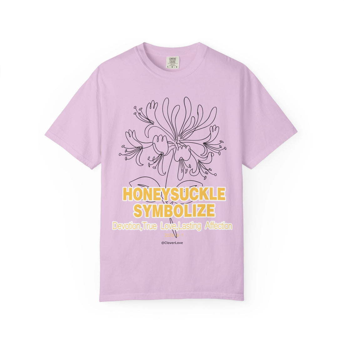 Honeysuckle Flower T-Shirt - Botanical Graphic Shirt for Flower Lovers