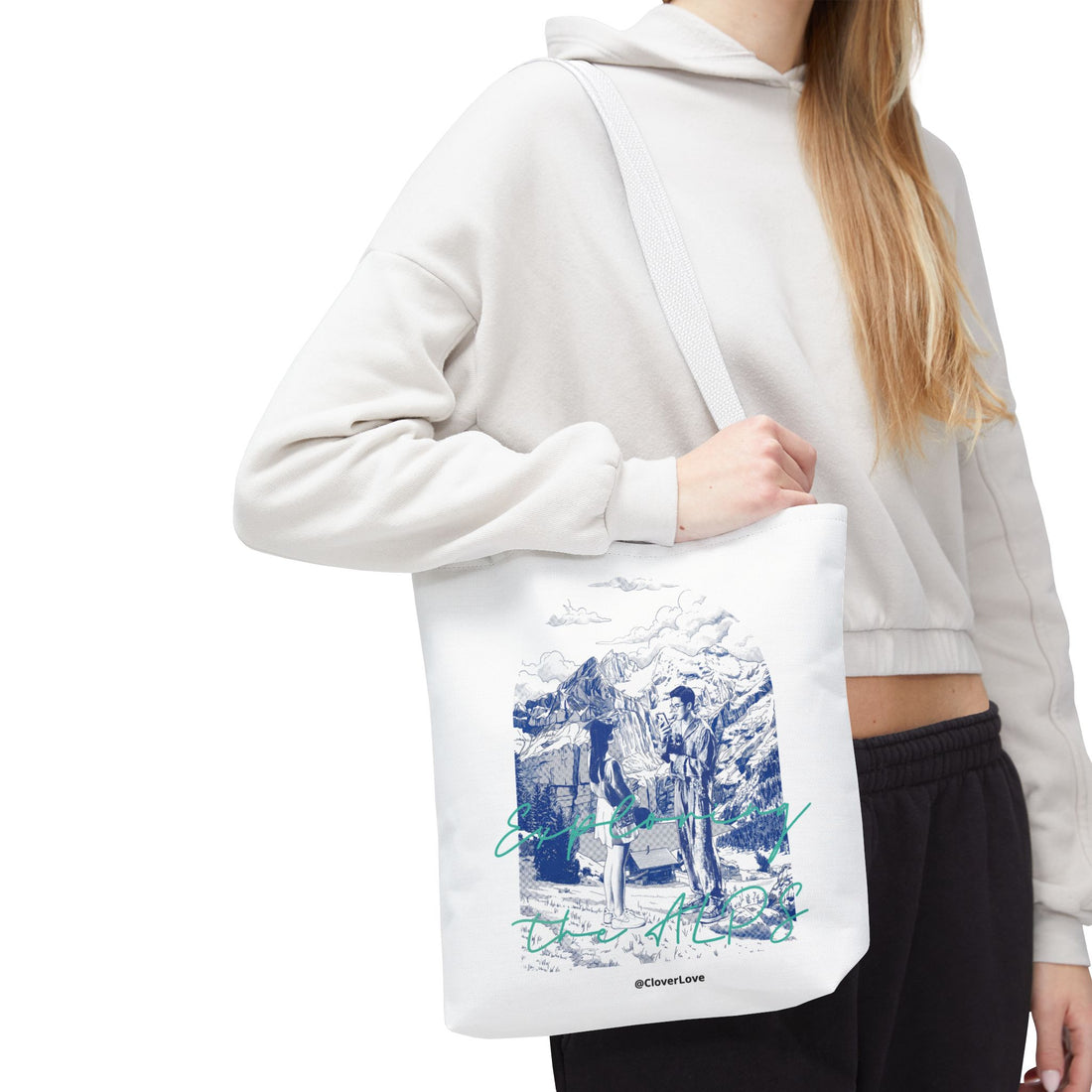 Travel Adventure Tote Bag | Vintage Mountain Explorer Canvas Bag
