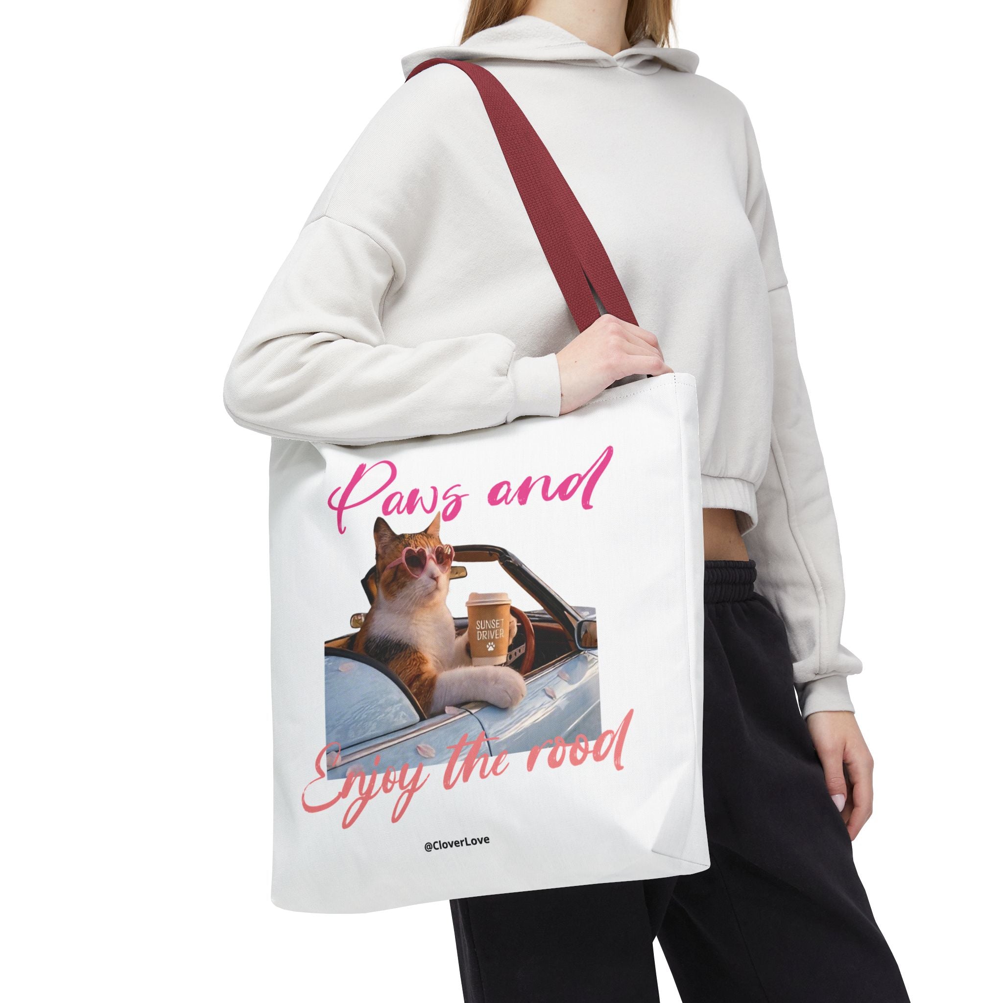 Cute Cat Tote Bag | Custom Cat Photo Personalized Canvas Bag