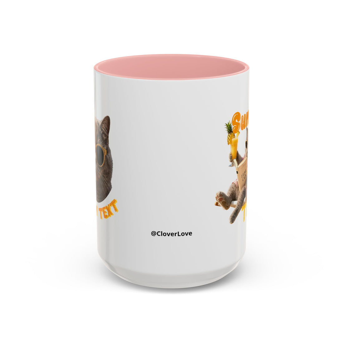 Funny Cat Summer Mug - Cute Beach Coffee Cup for Cat Lovers