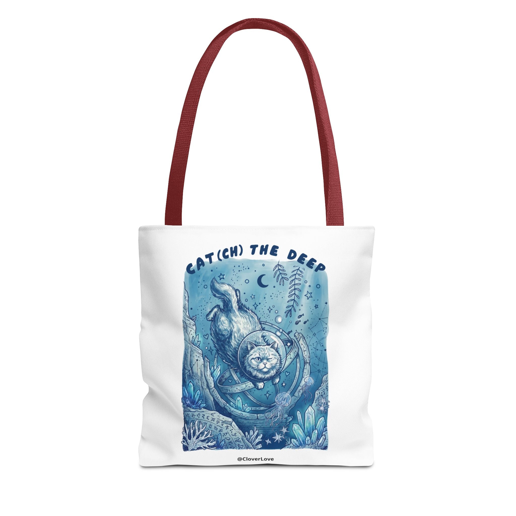 Cat Deep Sea Adventure Tote Bag | Vintage Ocean Explorer Canvas Bag