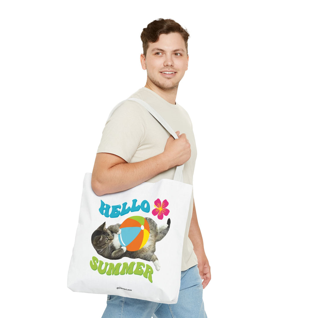 Custom Cat Tote Bag | Personalized Pet Photo Canvas Bag