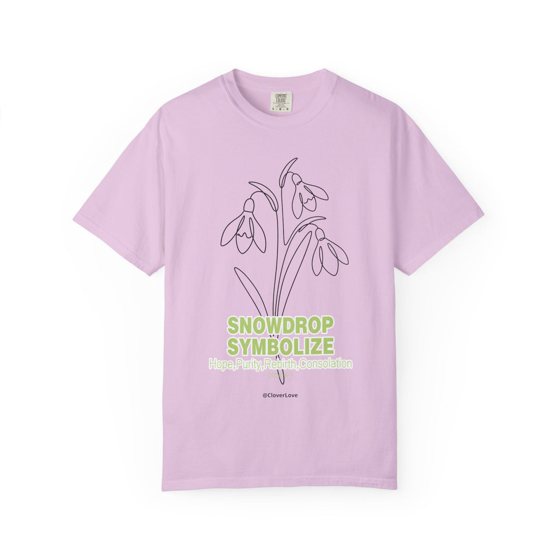 Snowdrop Flower T-Shirt - Botanical Shirt for Flower Lovers
