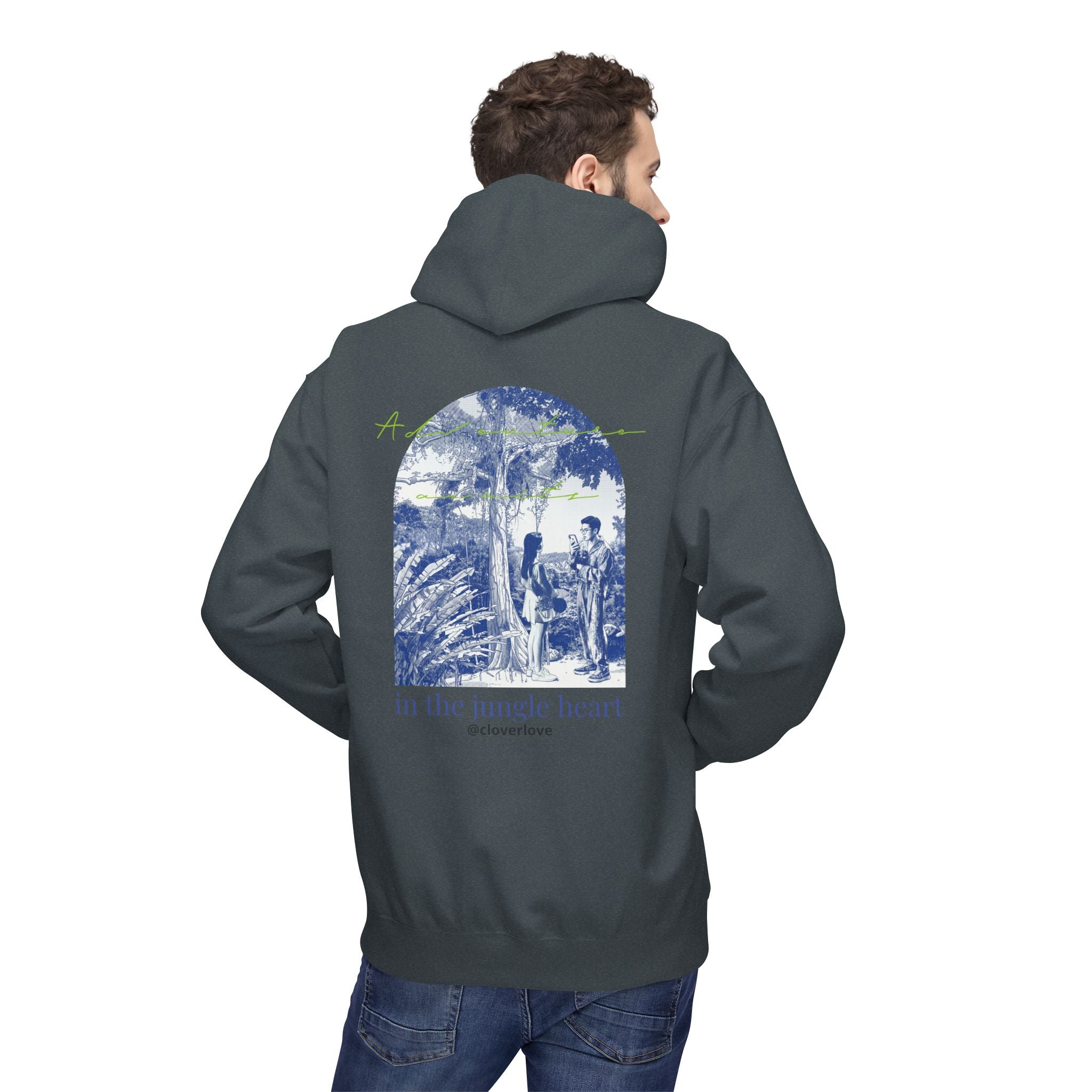 Dschungel-Abenteuer Hoodie – Vintage Tropical Travel Grafik Pullover Sweatshirt