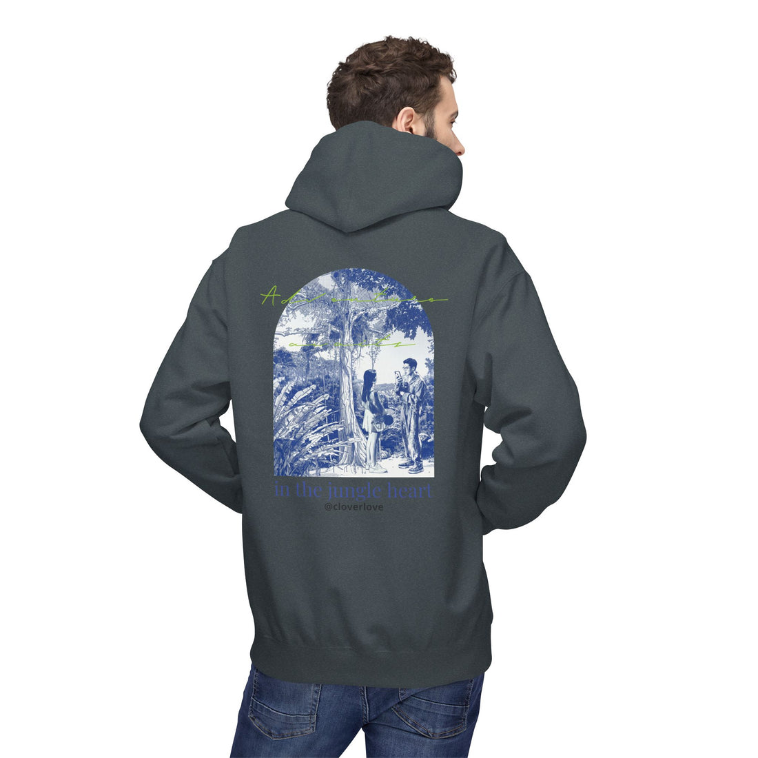 Dschungel-Abenteuer Hoodie – Vintage Tropical Travel Grafik Pullover Sweatshirt