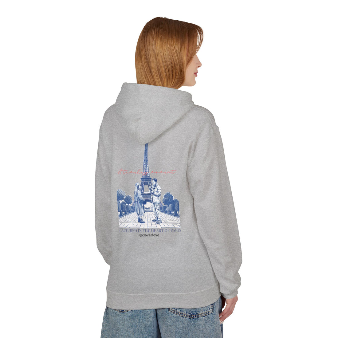 Paris Eiffelturm Hoodie | Romantisches Reise-Grafik-Sweatshirt