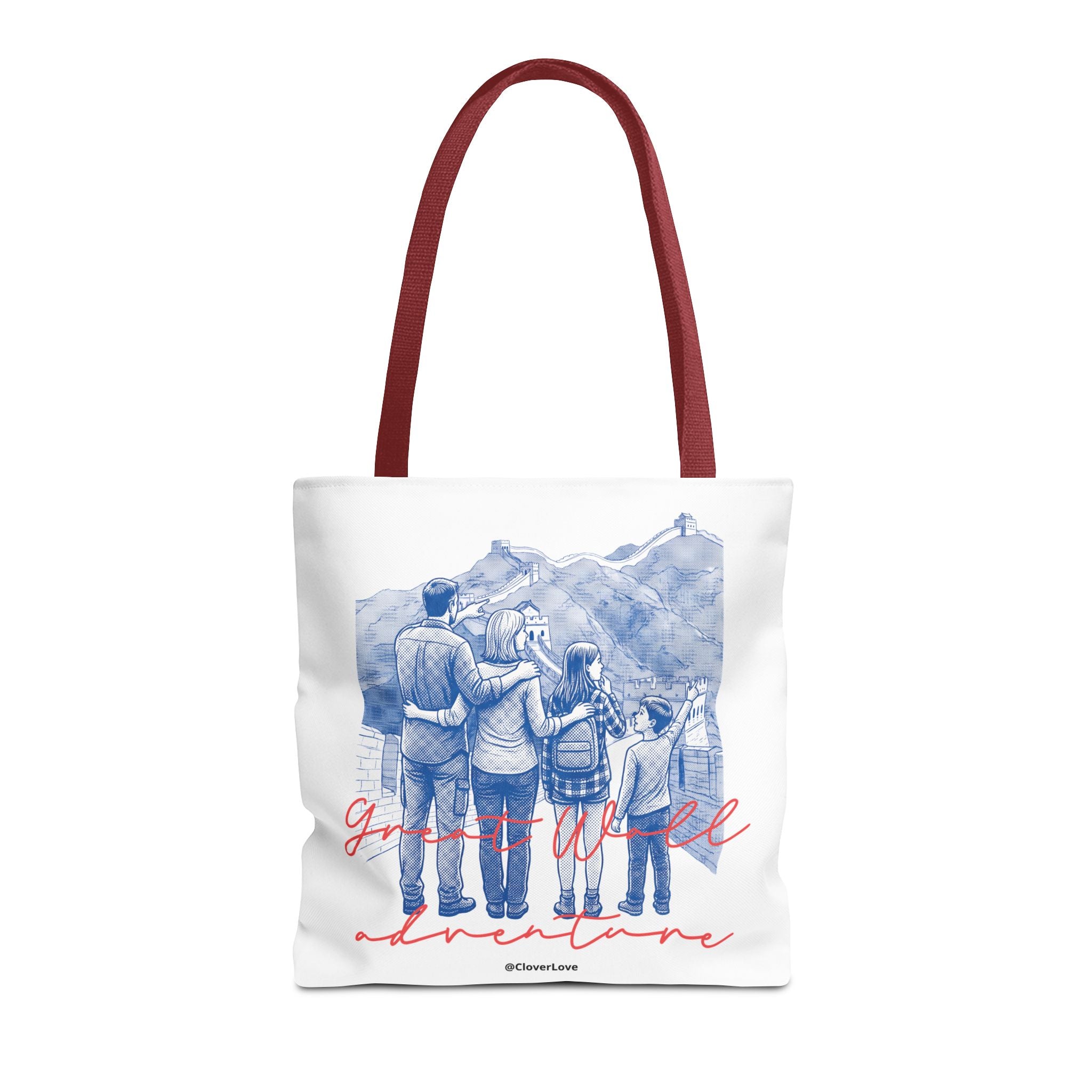 Great Wall of China Tote Bag, Family Travel Souvenir Bag, Landmark Canvas Tote