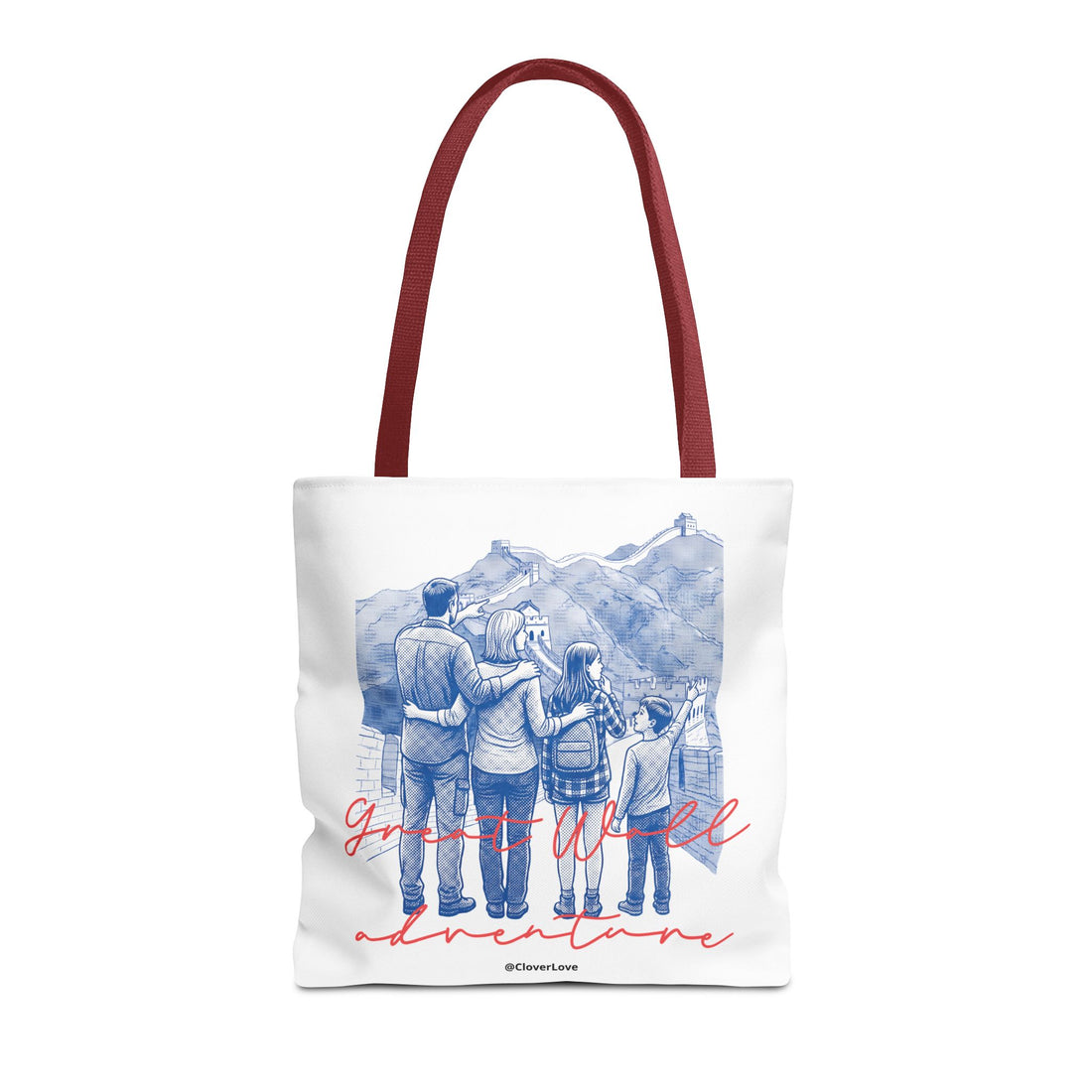 Great Wall of China Tote Bag, Family Travel Souvenir Bag, Landmark Canvas Tote
