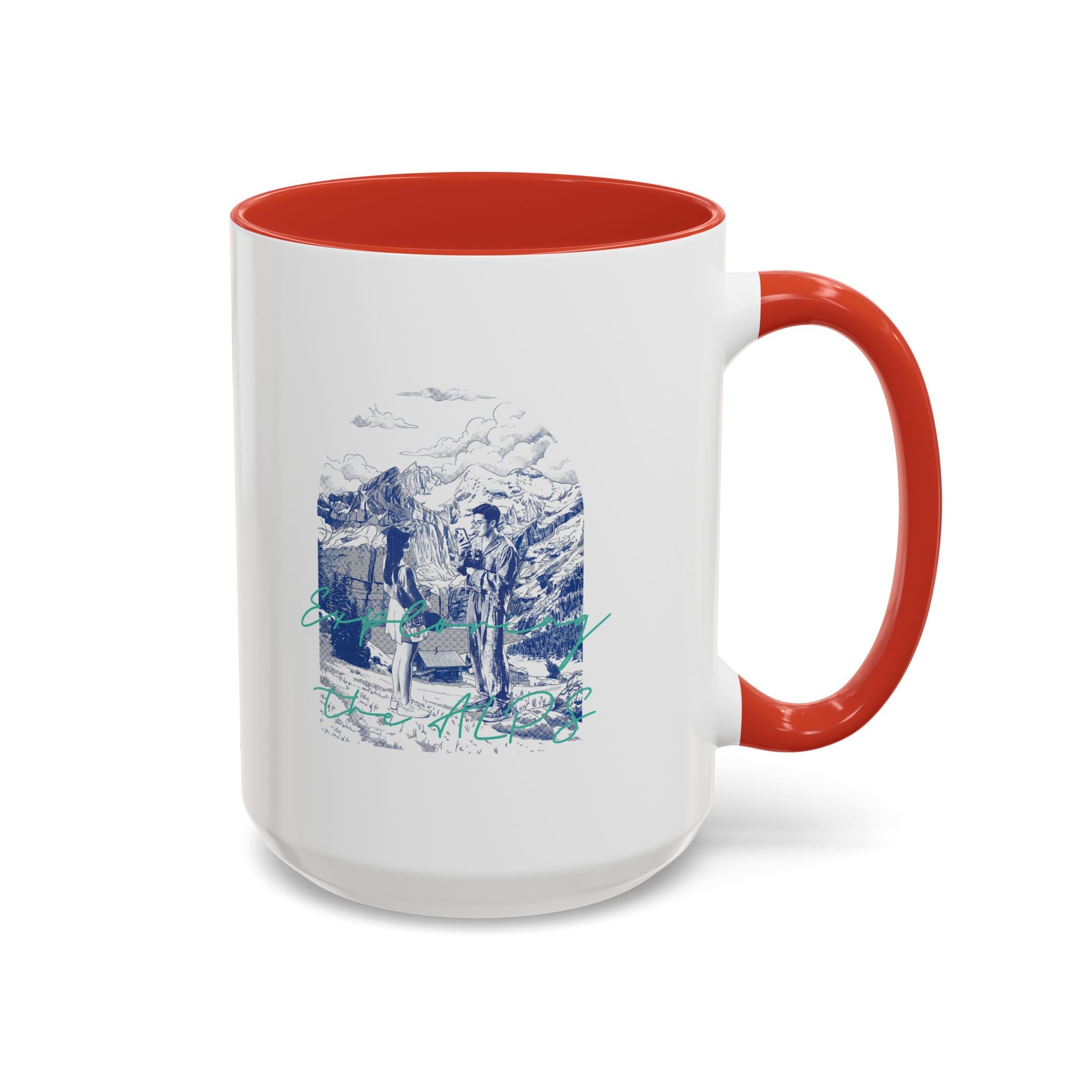 Explore The Alps Travel Mug - Mountain Adventure Coffee Cup