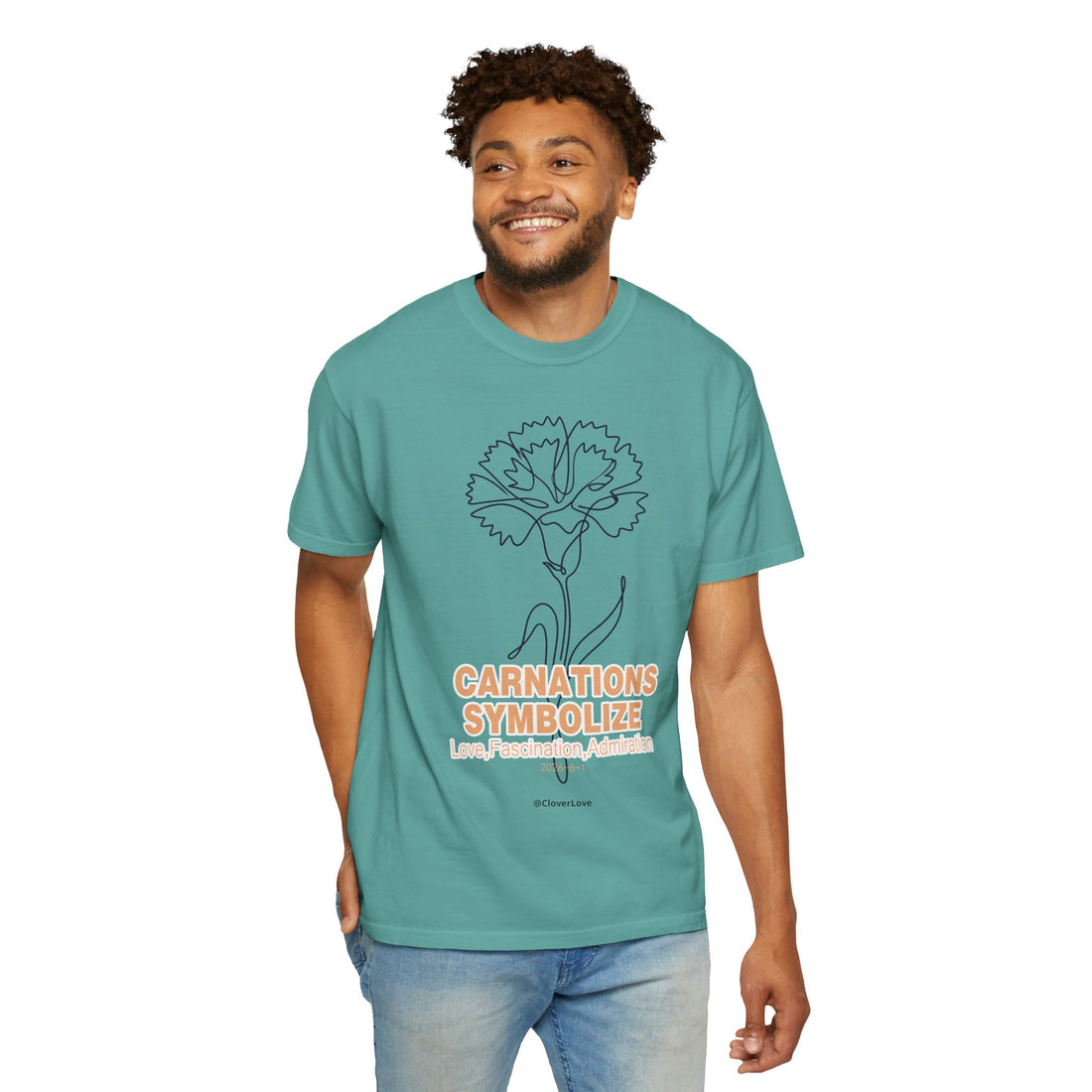 Carnation Flower T-Shirt - Birth Flower Shirt for Women, Flower Lover Gift