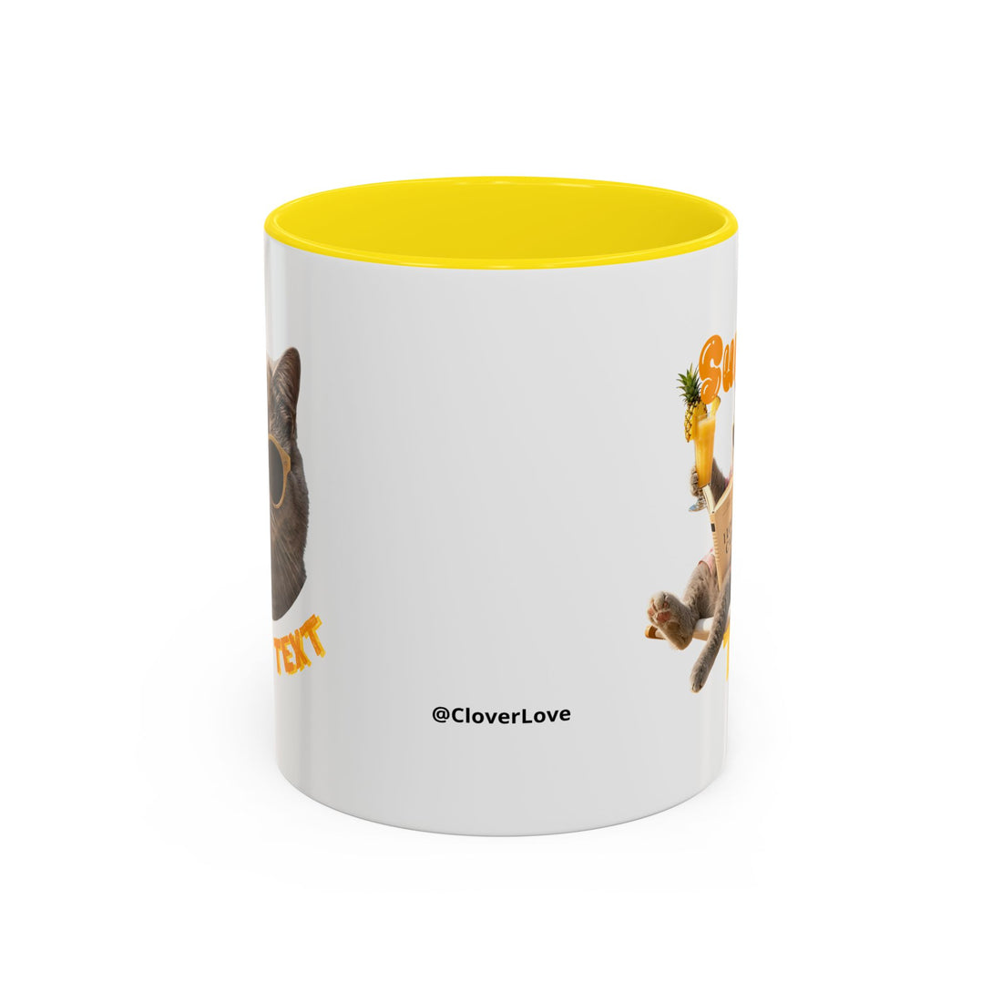 Funny Cat Summer Mug - Cute Beach Coffee Cup for Cat Lovers