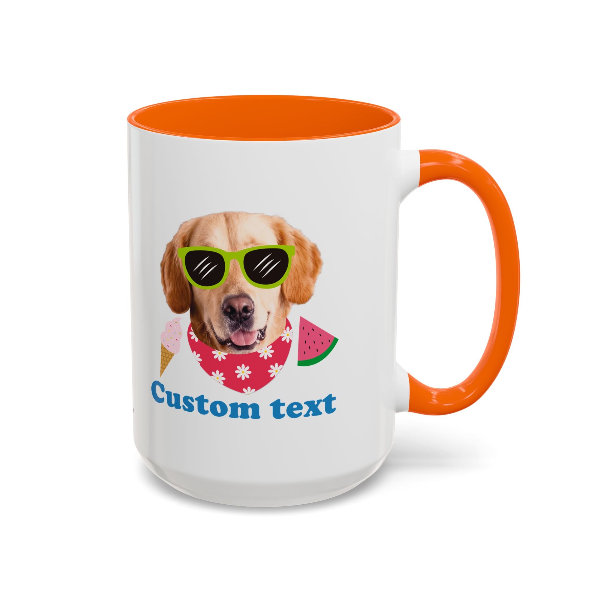 Süße Sommer Hunde-Tasse | Personalisierte Hunde-Foto-Kaffeetasse mit individuellem Text