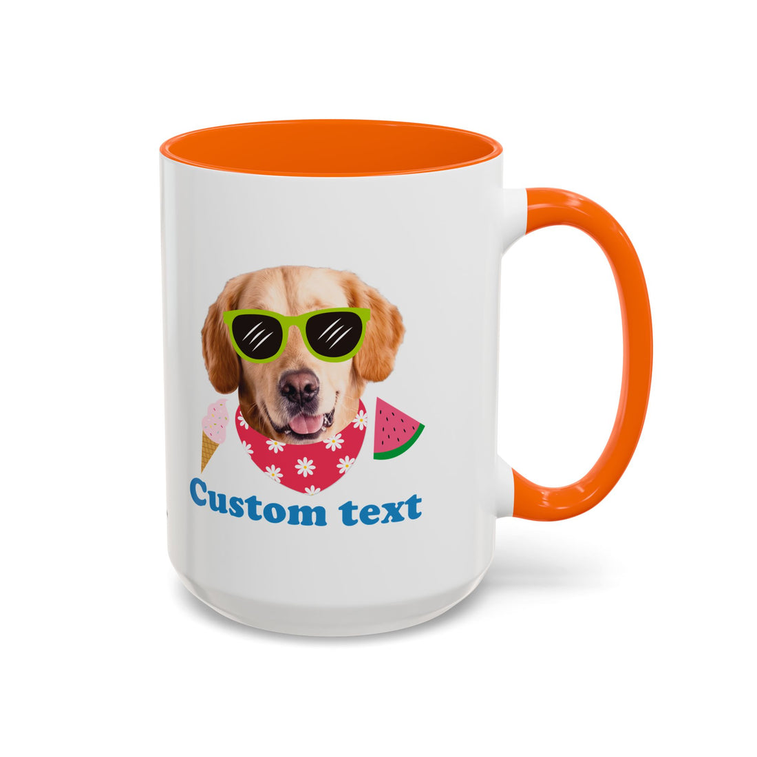Süße Sommer Hunde-Tasse | Personalisierte Hunde-Foto-Kaffeetasse mit individuellem Text