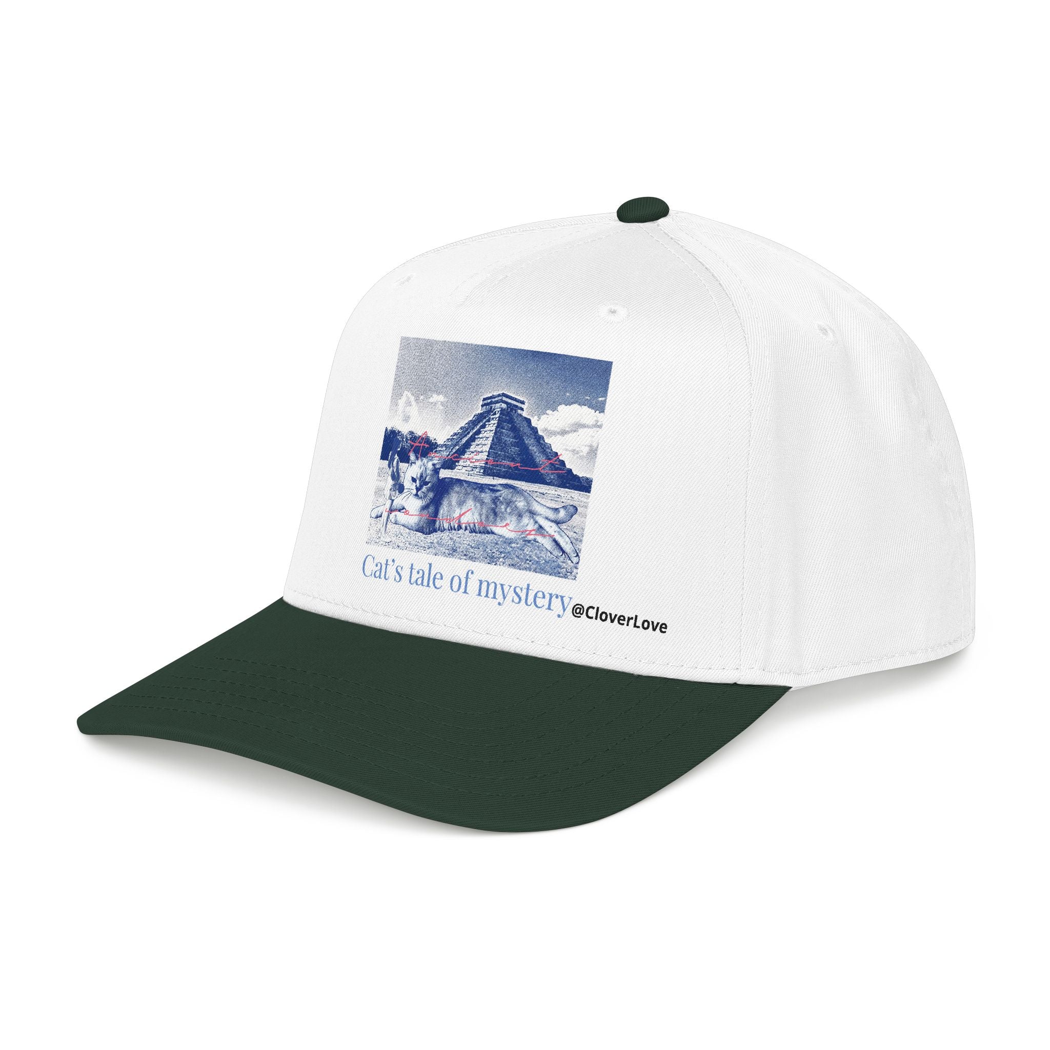 Mexico Travel Cat Hat - Chichen Itza Baseball Cap, Cat Lover Gift