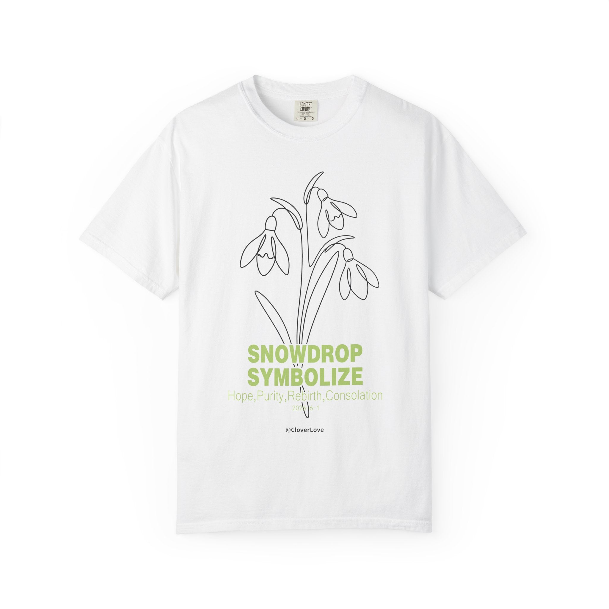 Snowdrop Flower T-Shirt - Botanical Shirt for Flower Lovers