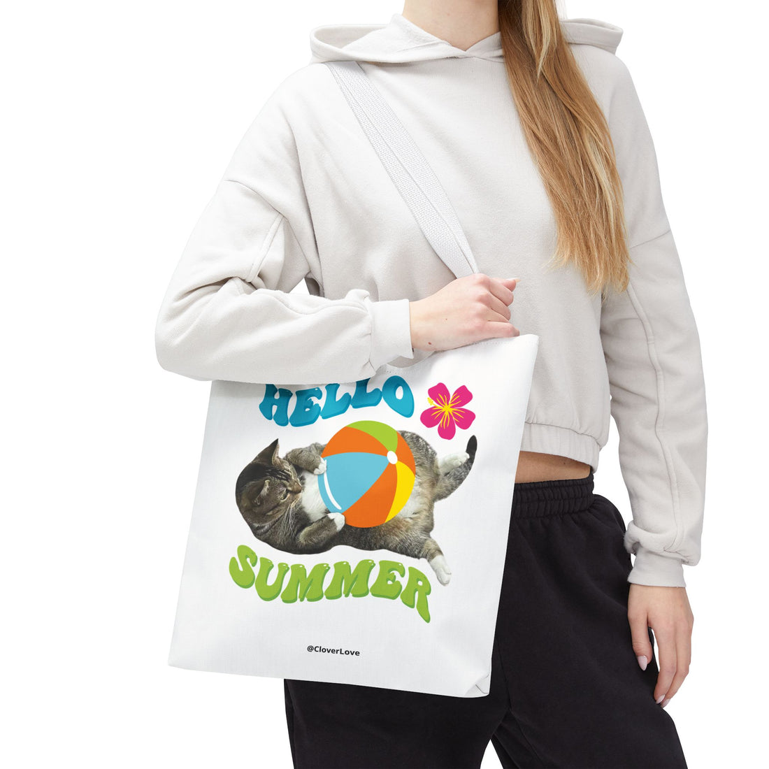 Custom Cat Tote Bag | Personalized Pet Photo Canvas Bag