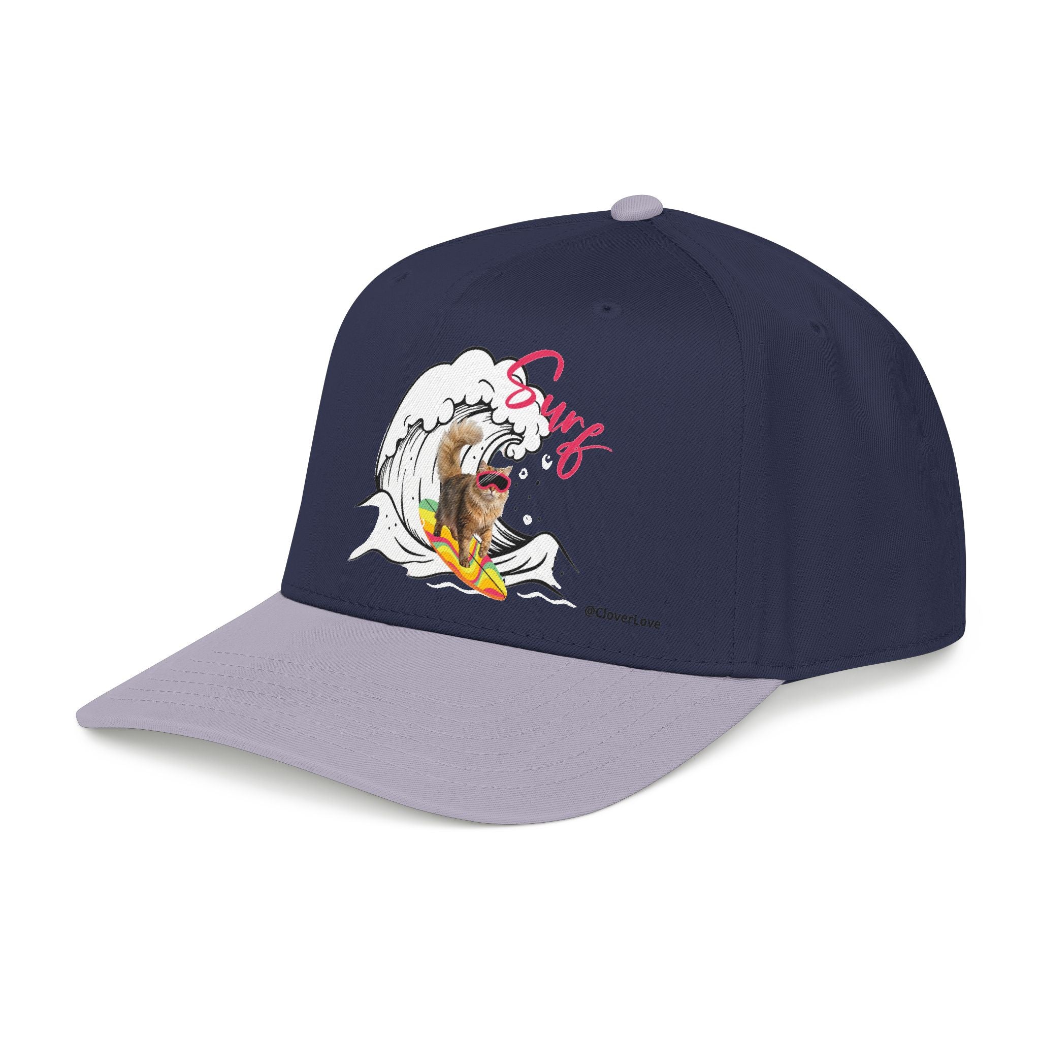 Cat Surf Adventure Hat – Cute Ocean Animal Hat, Beach Lover Gift for Cat Owners