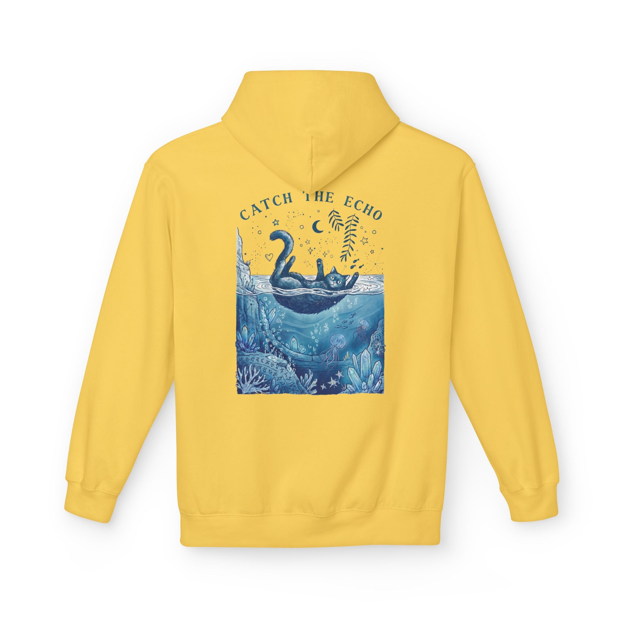 Cat Ocean Adventure Hoodie | Vintage Underwater Graphic Sweatshirt