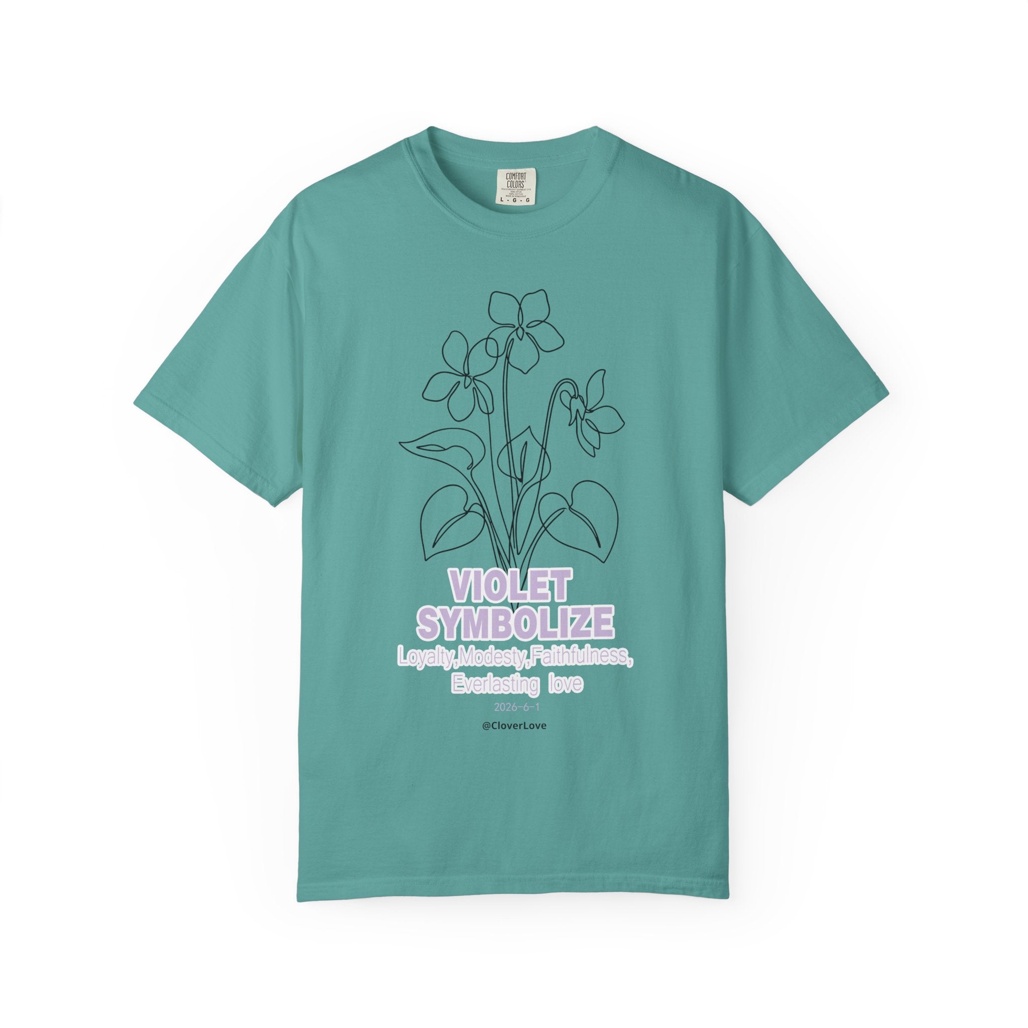 Violet Flower T-Shirt - Botanical Graphic Shirt for Flower Lovers