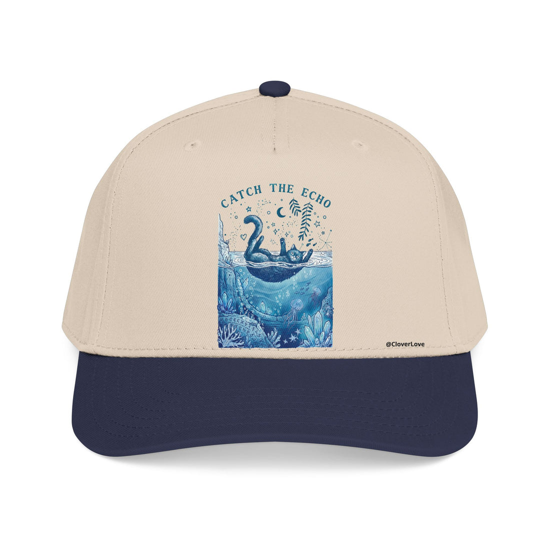 Ocean Cat Hat - Underwater Adventure Baseball Cap, Cute Cat Lover Gift, Marine Life Hat