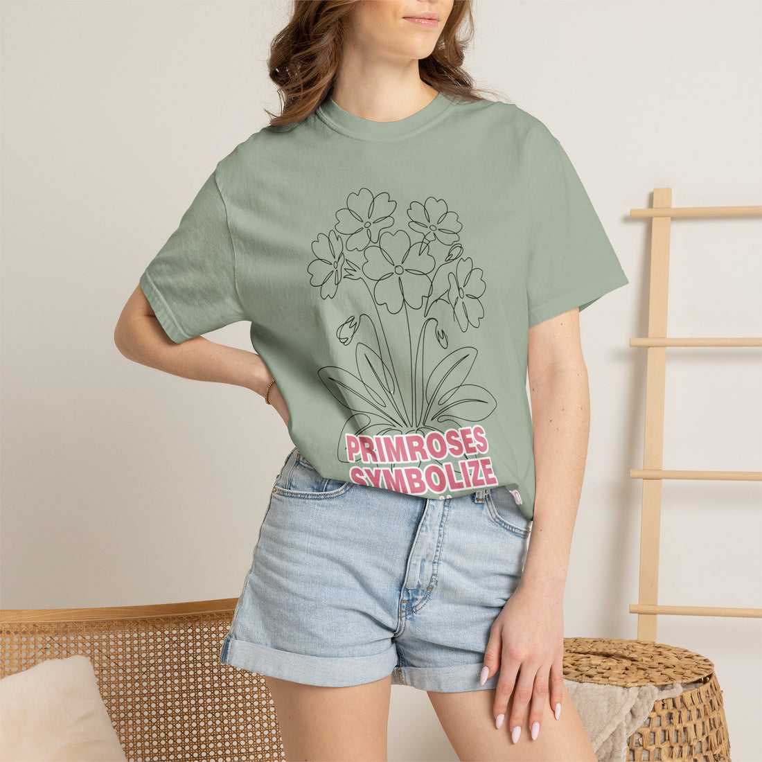 Primrose Flower T-Shirt - Botanical Graphic Shirt for Flower Lovers