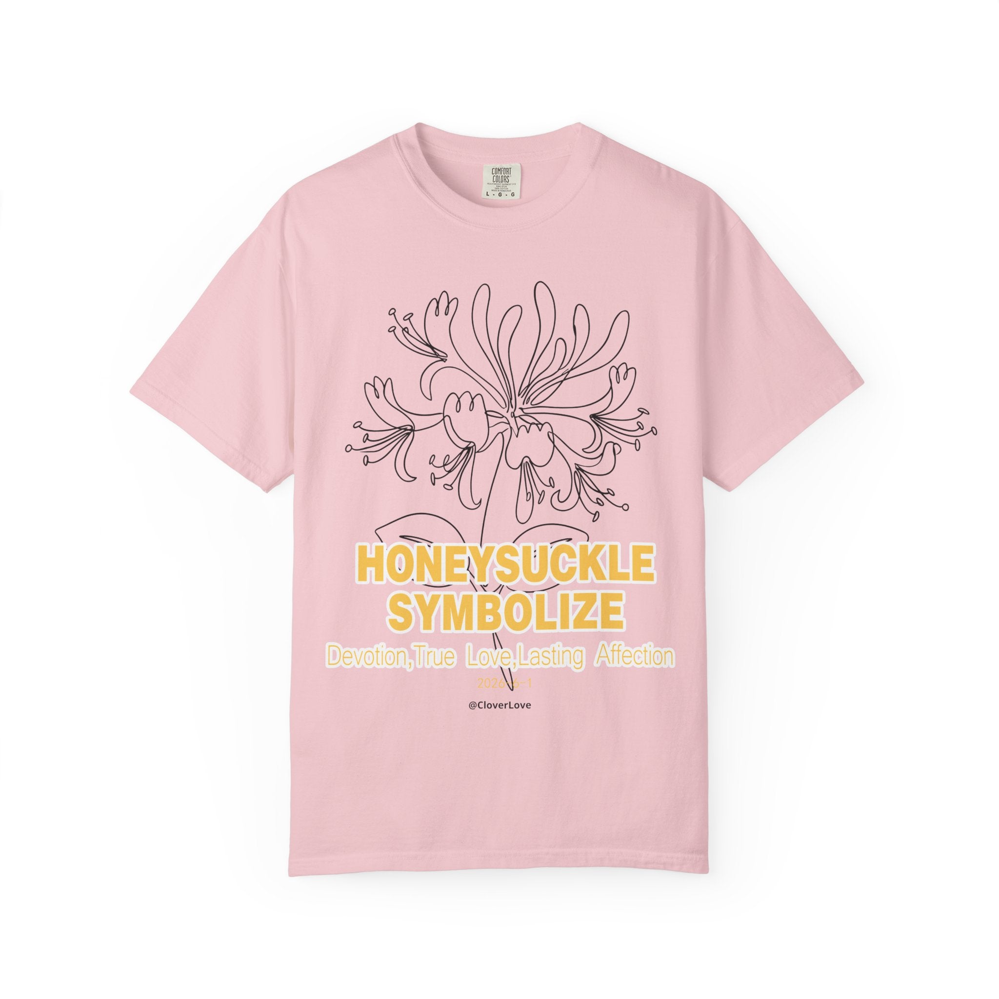 Honeysuckle Flower T-Shirt - Botanical Graphic Shirt for Flower Lovers