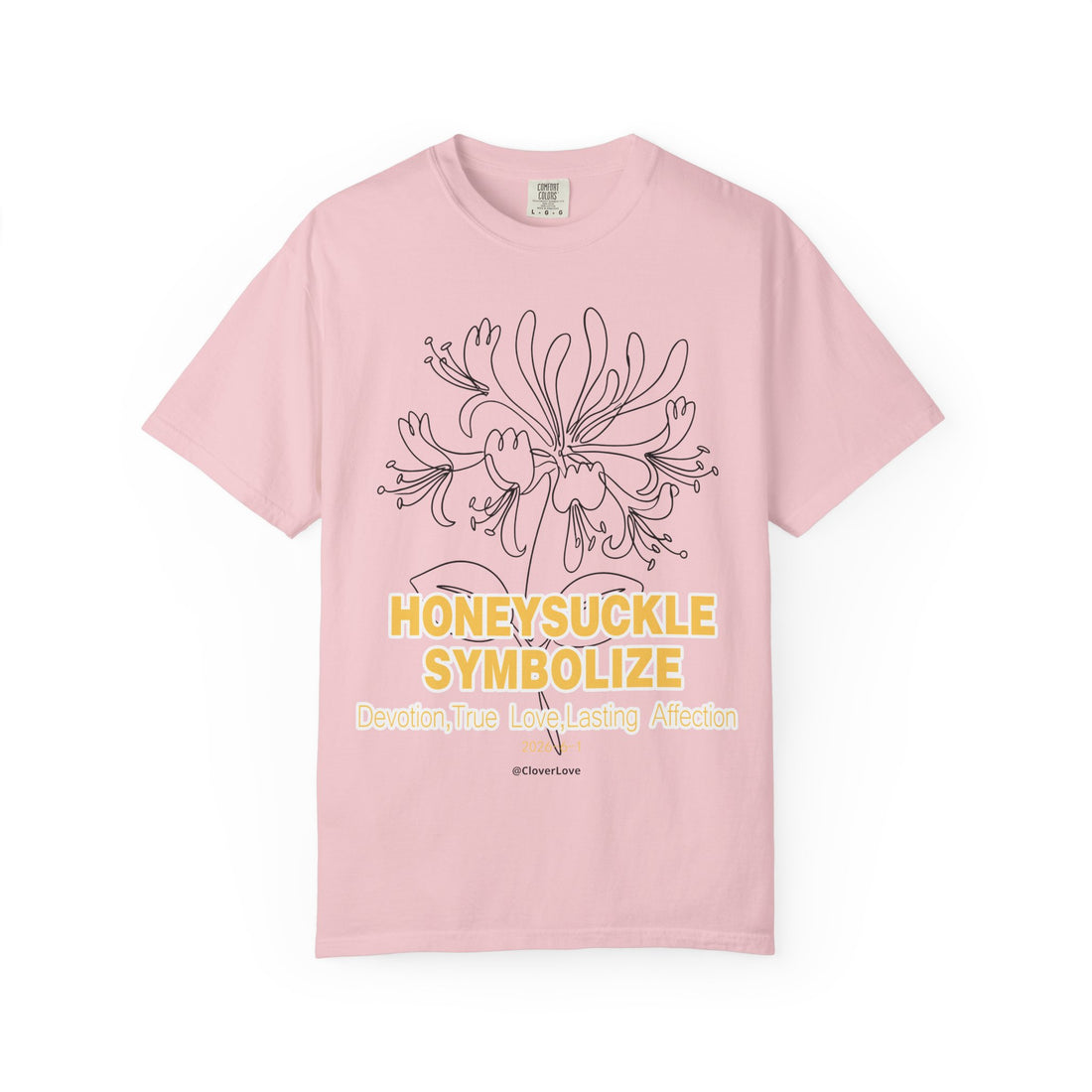 Honeysuckle Flower T-Shirt - Botanical Graphic Shirt for Flower Lovers