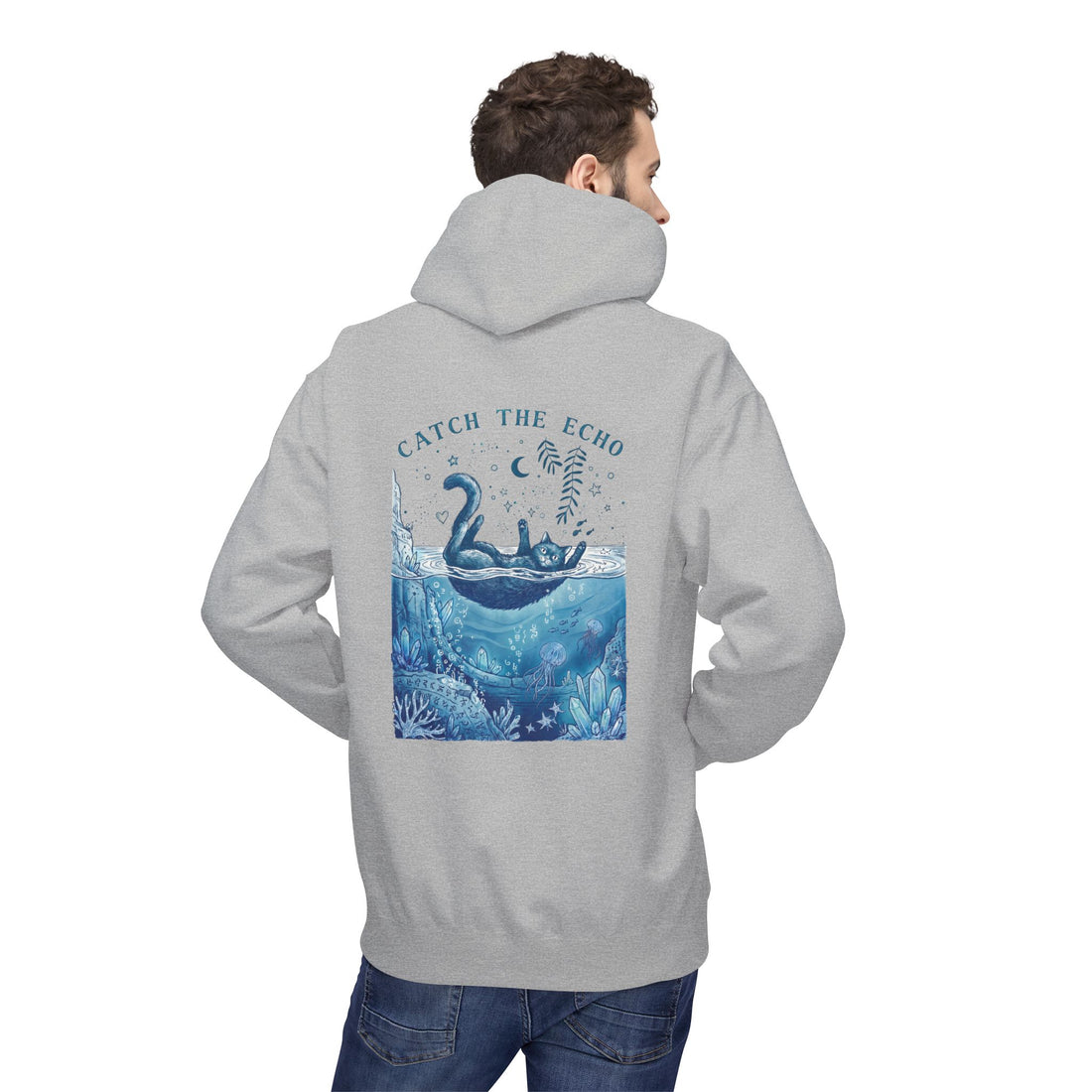 Cat Ocean Adventure Hoodie | Vintage Underwater Graphic Sweatshirt