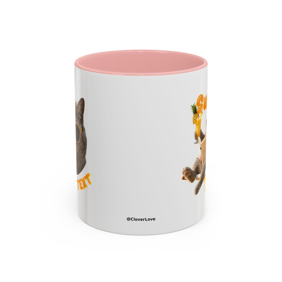 Lustige Katzen-Sommer-Tasse – Süße Strand-Kaffeetasse für Katzenliebhaber