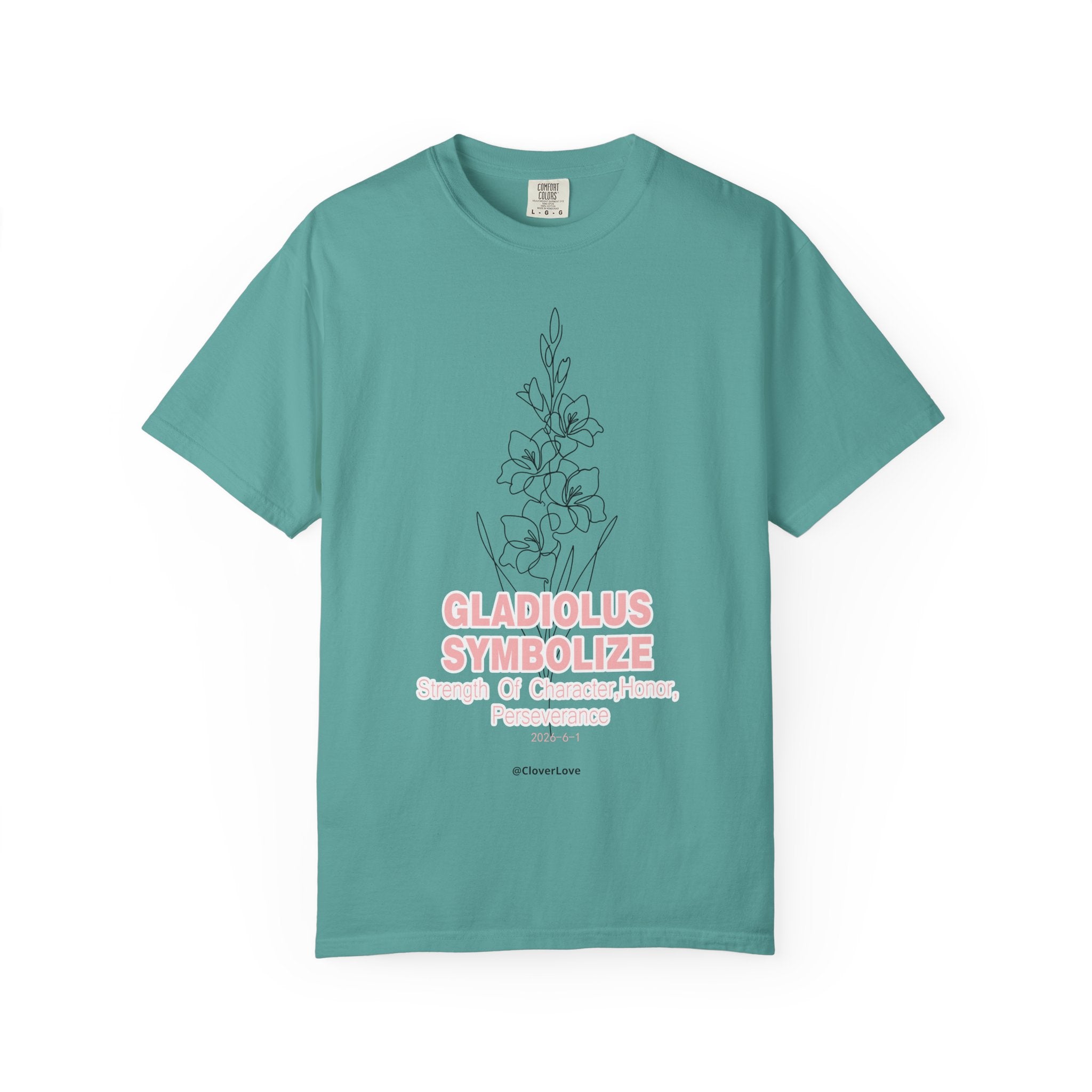Gladiolus Flower T-Shirt - Inspirational Botanical Graphic Shirt for Flower Lovers