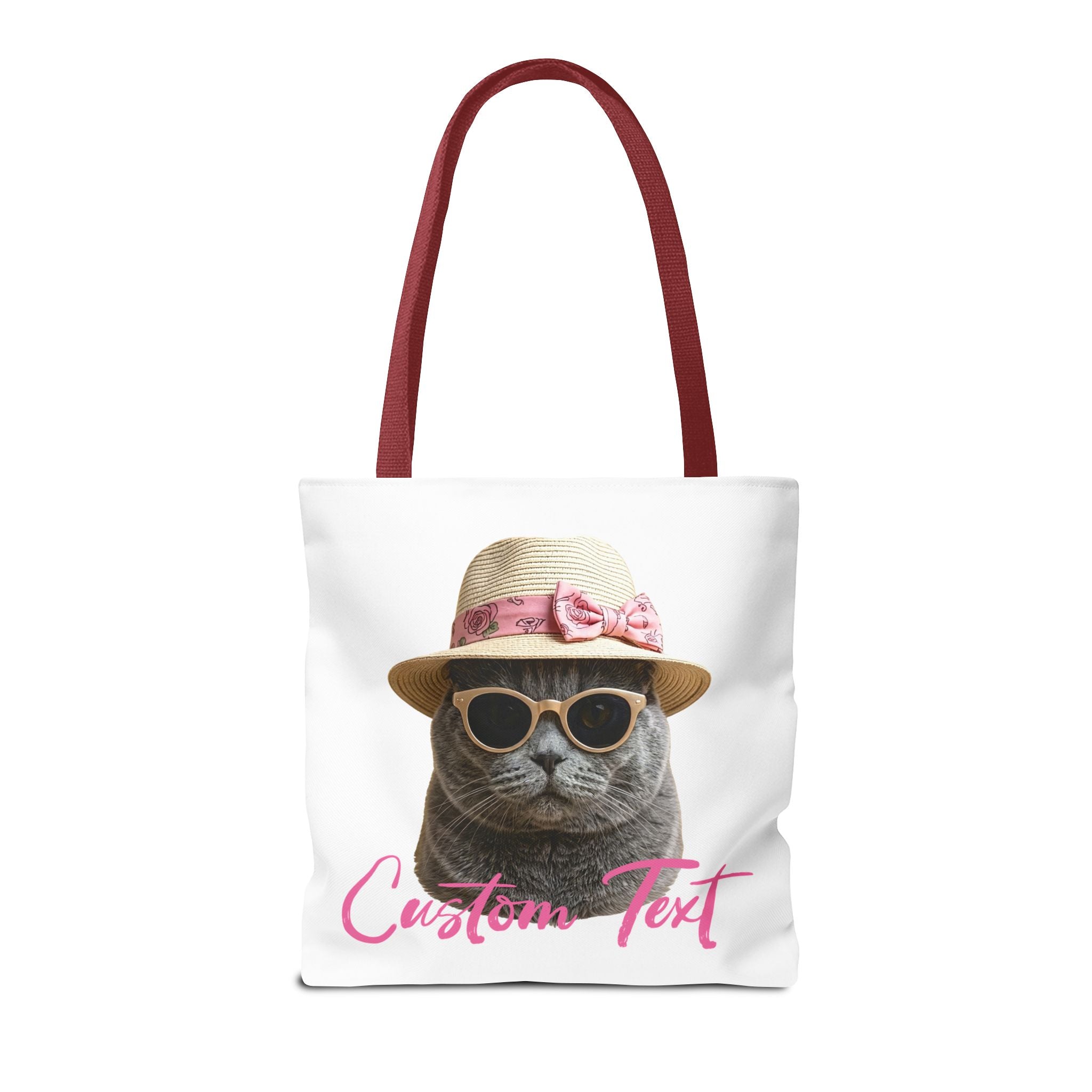 Summer Cat Tote Bag | Personalized Cat Photo Canvas Bag