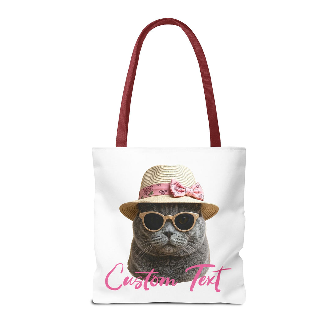 Summer Cat Tote Bag | Personalized Cat Photo Canvas Bag